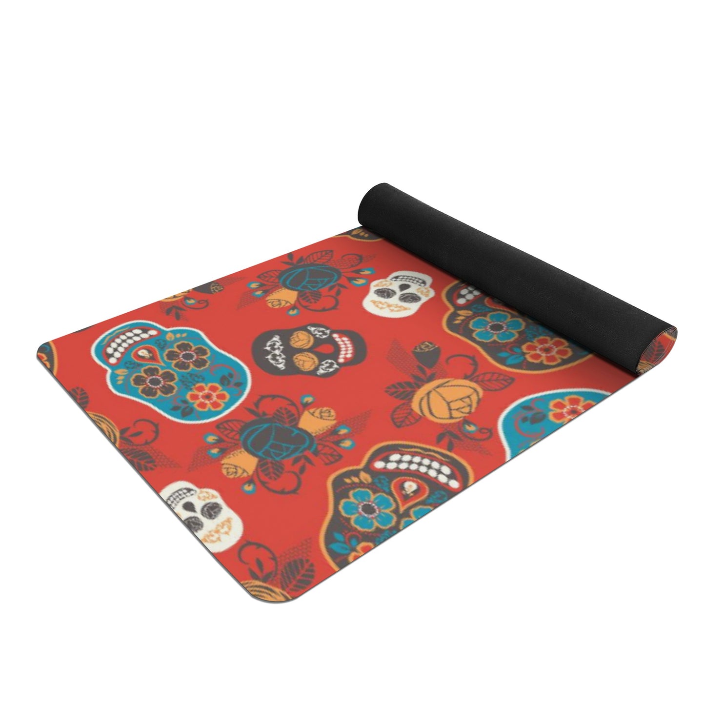 Day of the dead sugar skull pattern Rubber Yoga Mat