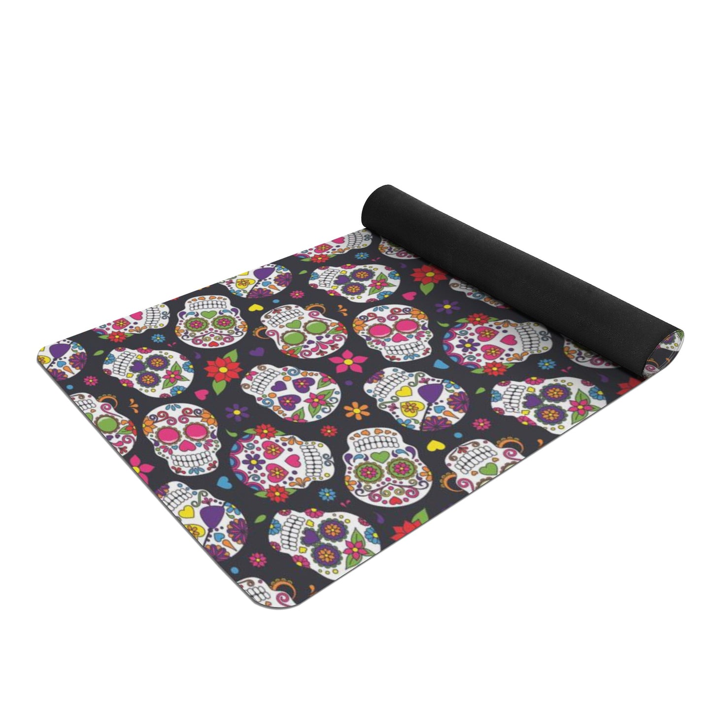 Day of the dead sugar skull pattern Rubber Yoga Mat