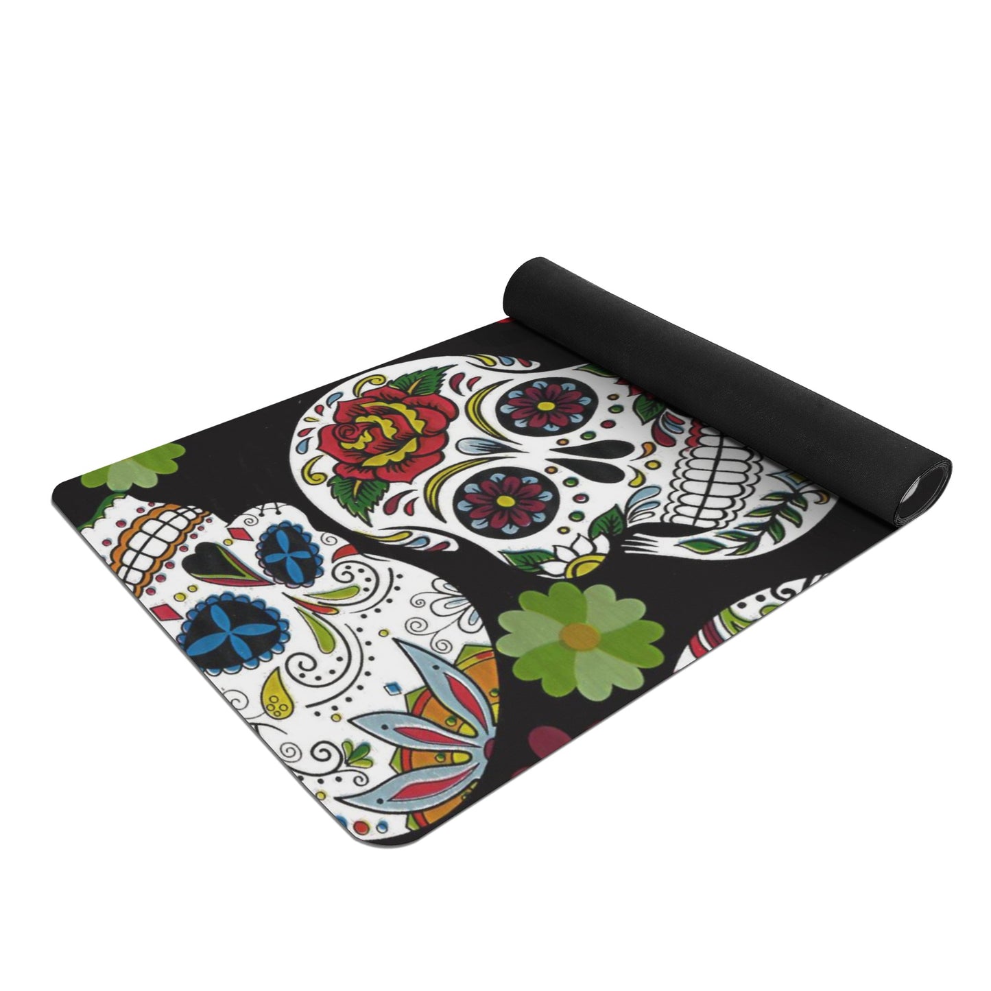 Day of the dead sugar skull pattern Rubber Yoga Mat