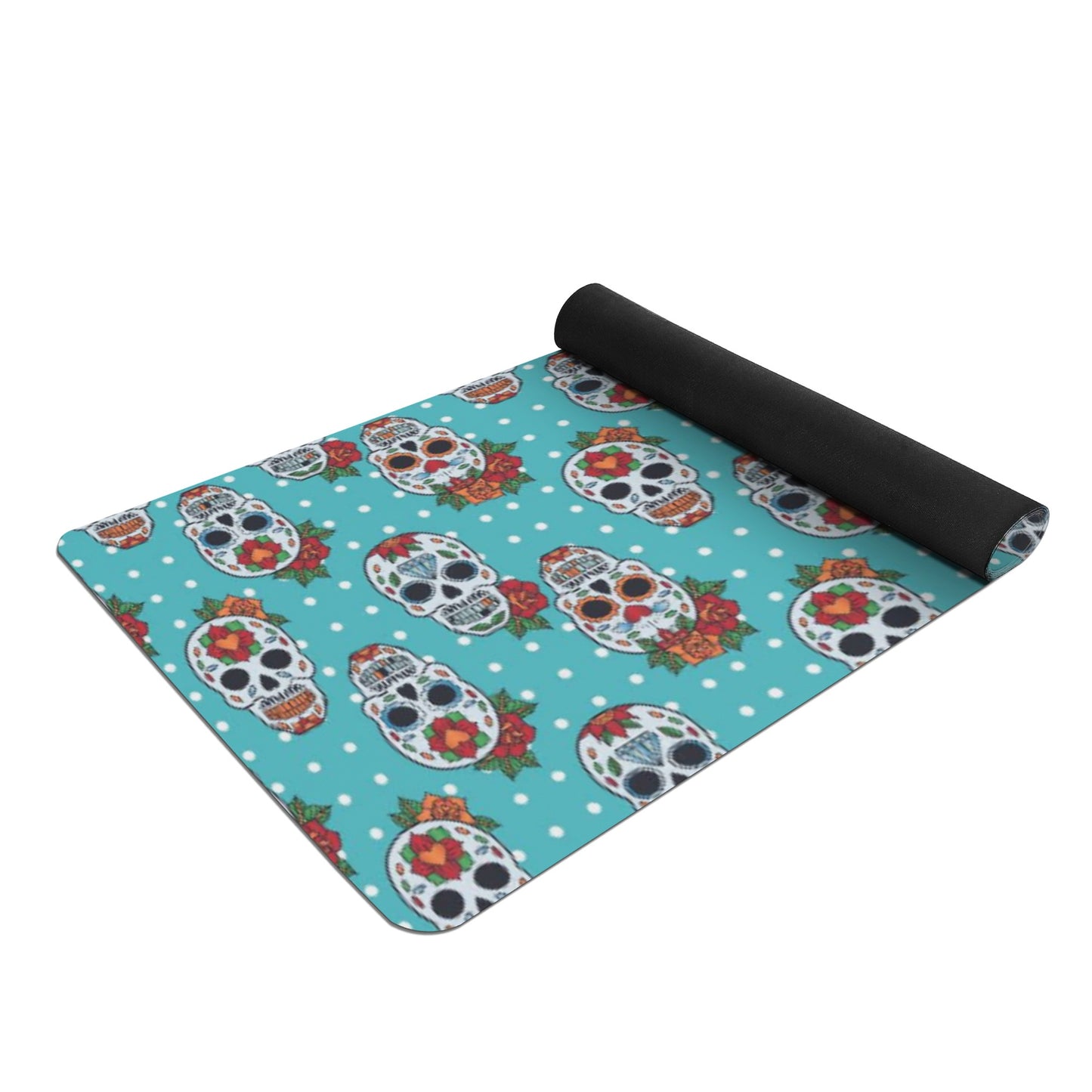 Day of the dead sugar skull pattern Rubber Yoga Mat