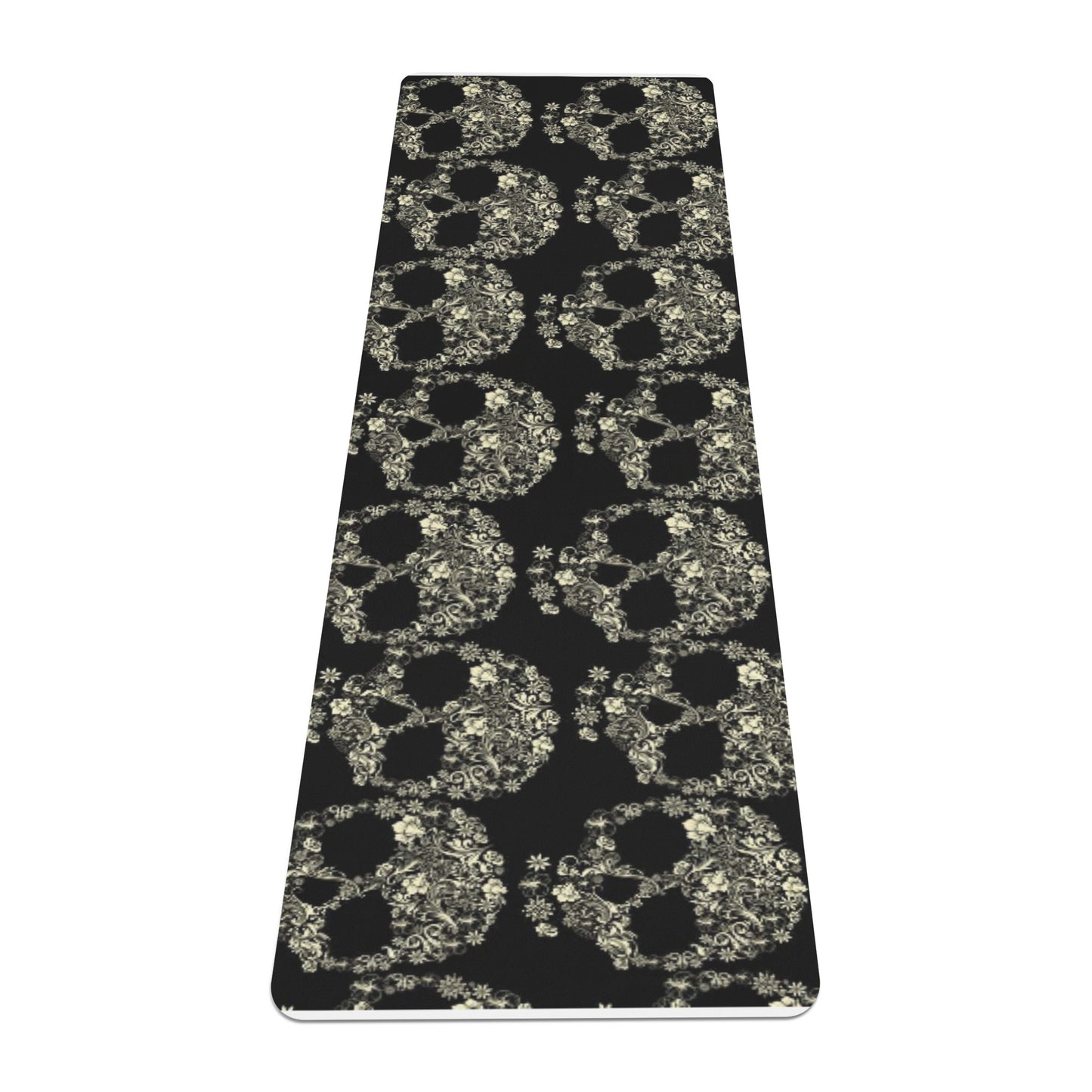 Sugar skull day of the dead Rubber Yoga Mat