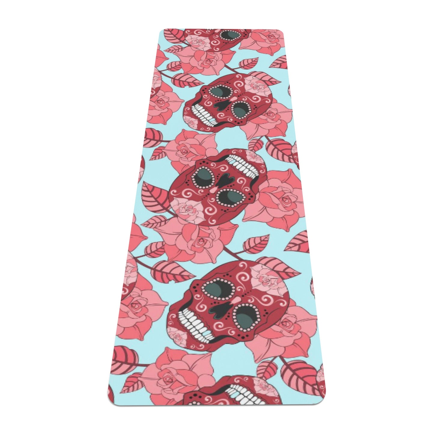 Sugar skull day of the dead Rubber Yoga Mat