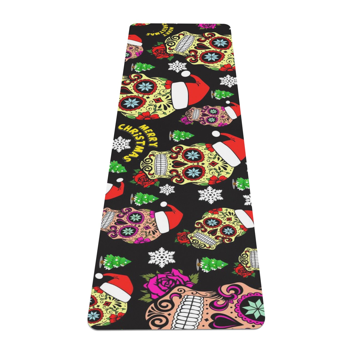 Sugar skull day of the dead Rubber Yoga Mat