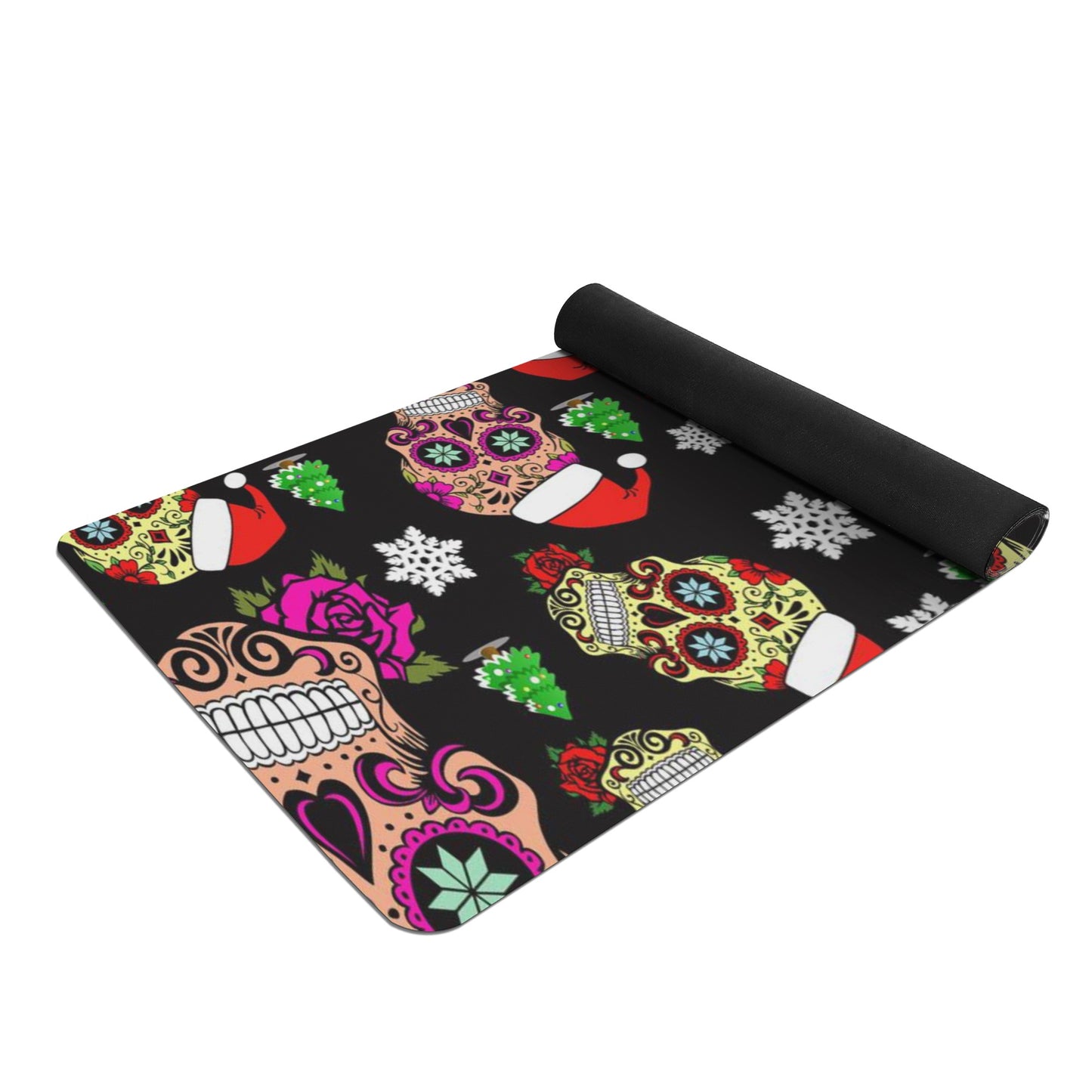 Sugar skull day of the dead Rubber Yoga Mat