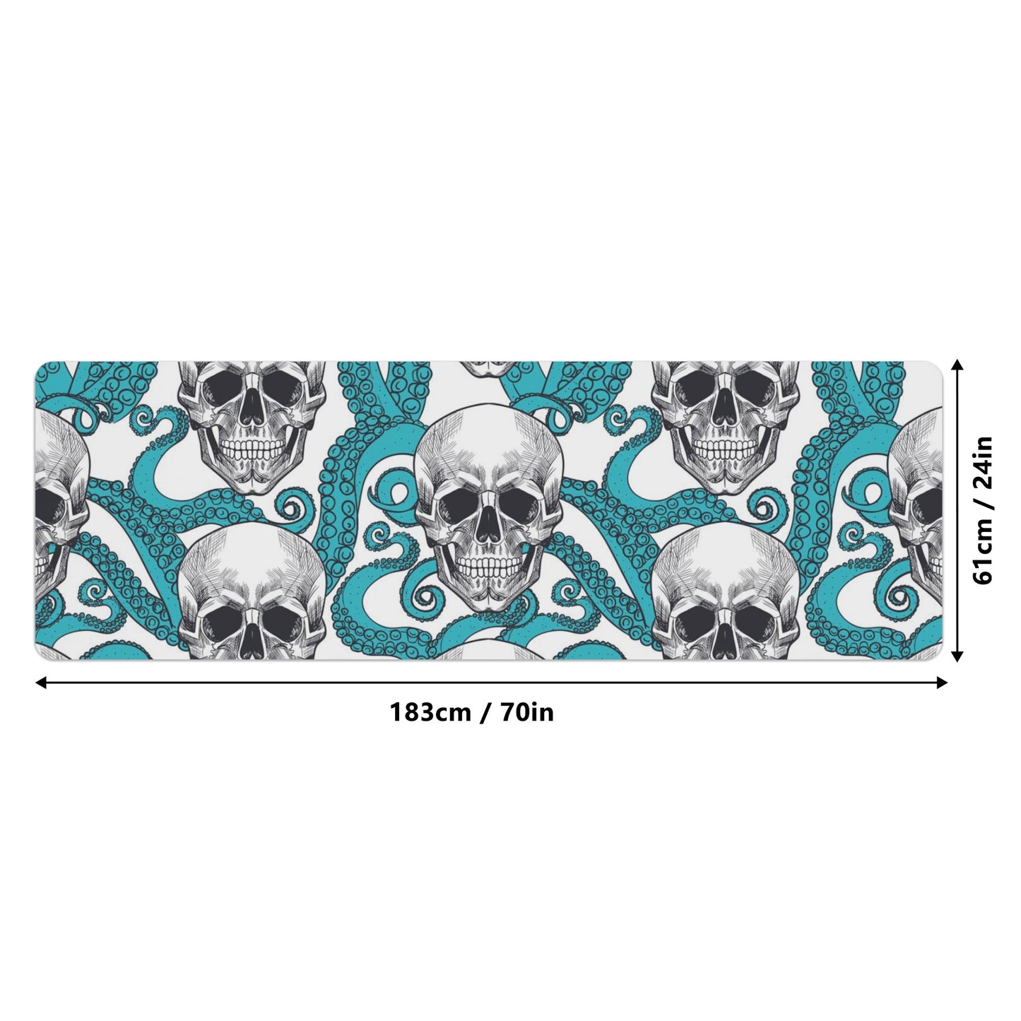 Sugar skull day of the dead Rubber Yoga Mat