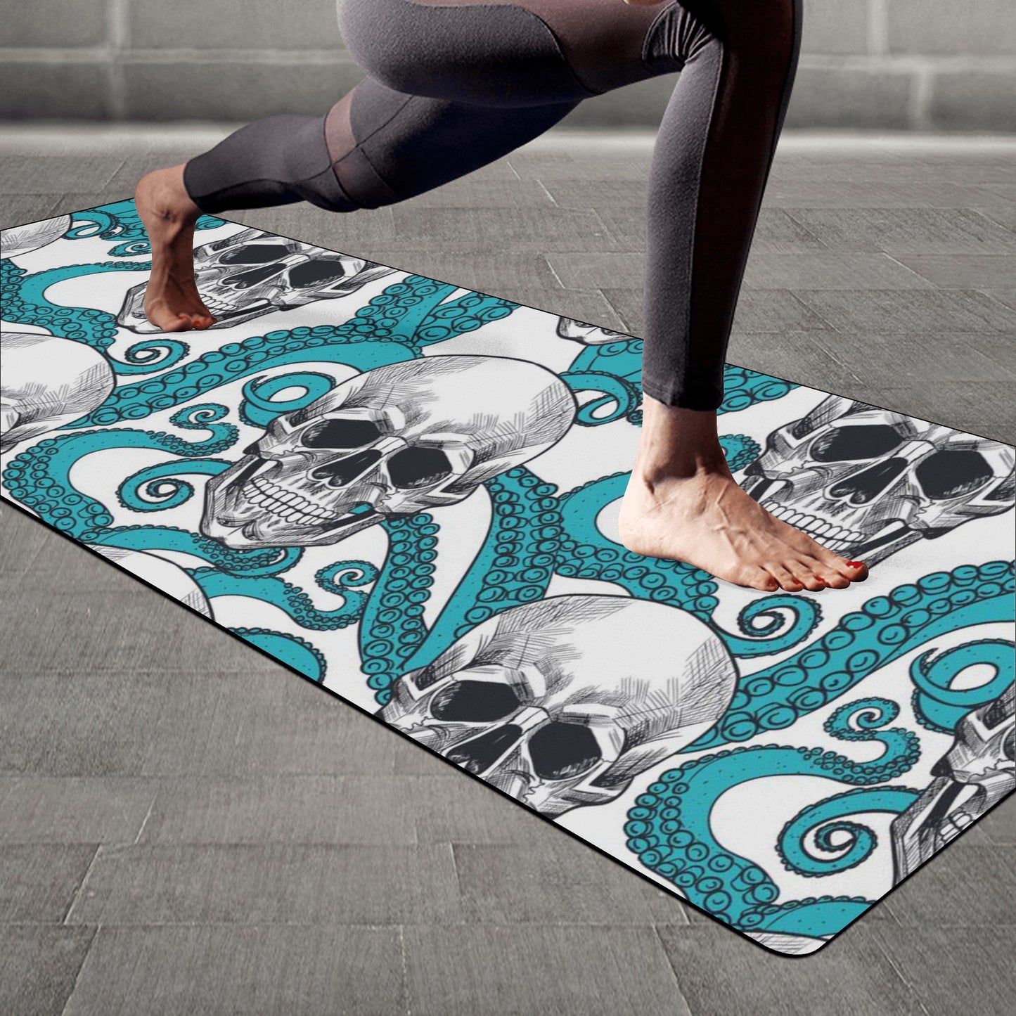 Sugar skull day of the dead Rubber Yoga Mat