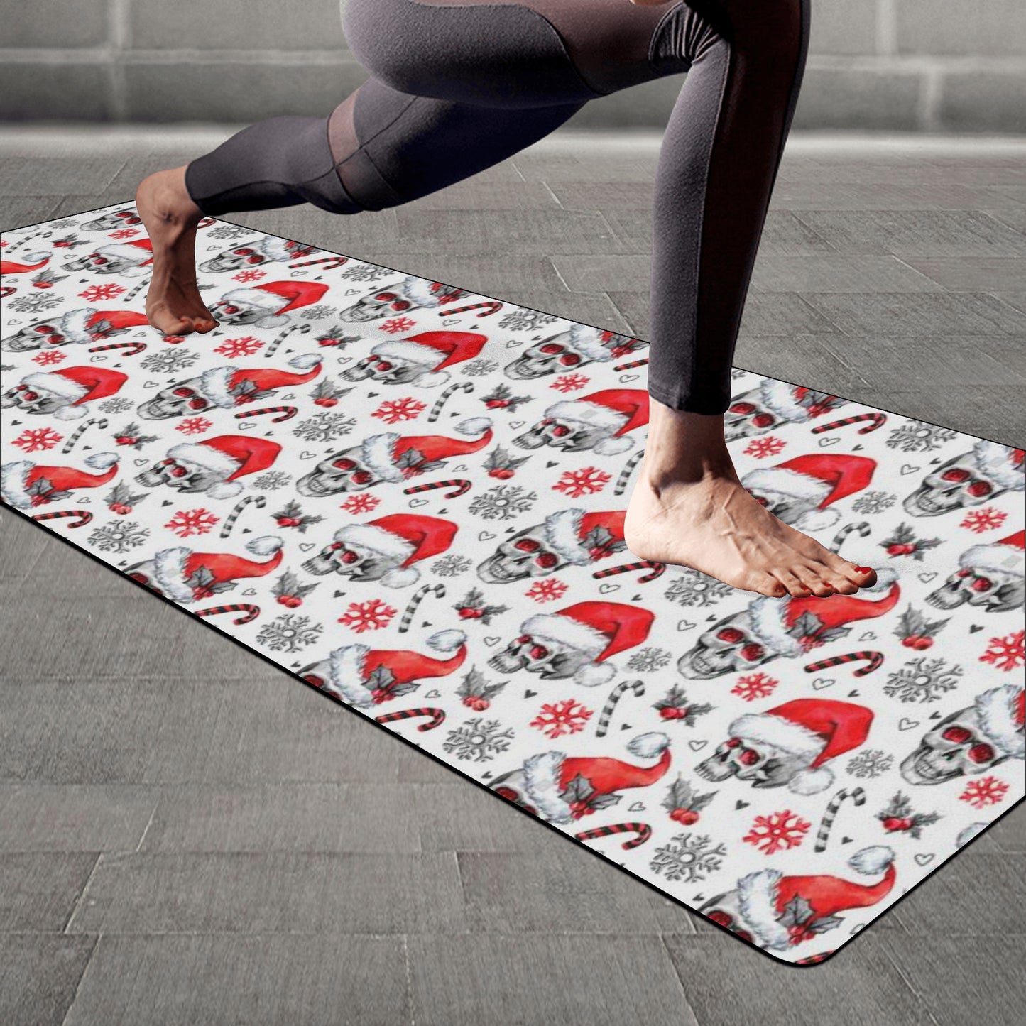 Sugar skull day of the dead Rubber Yoga Mat