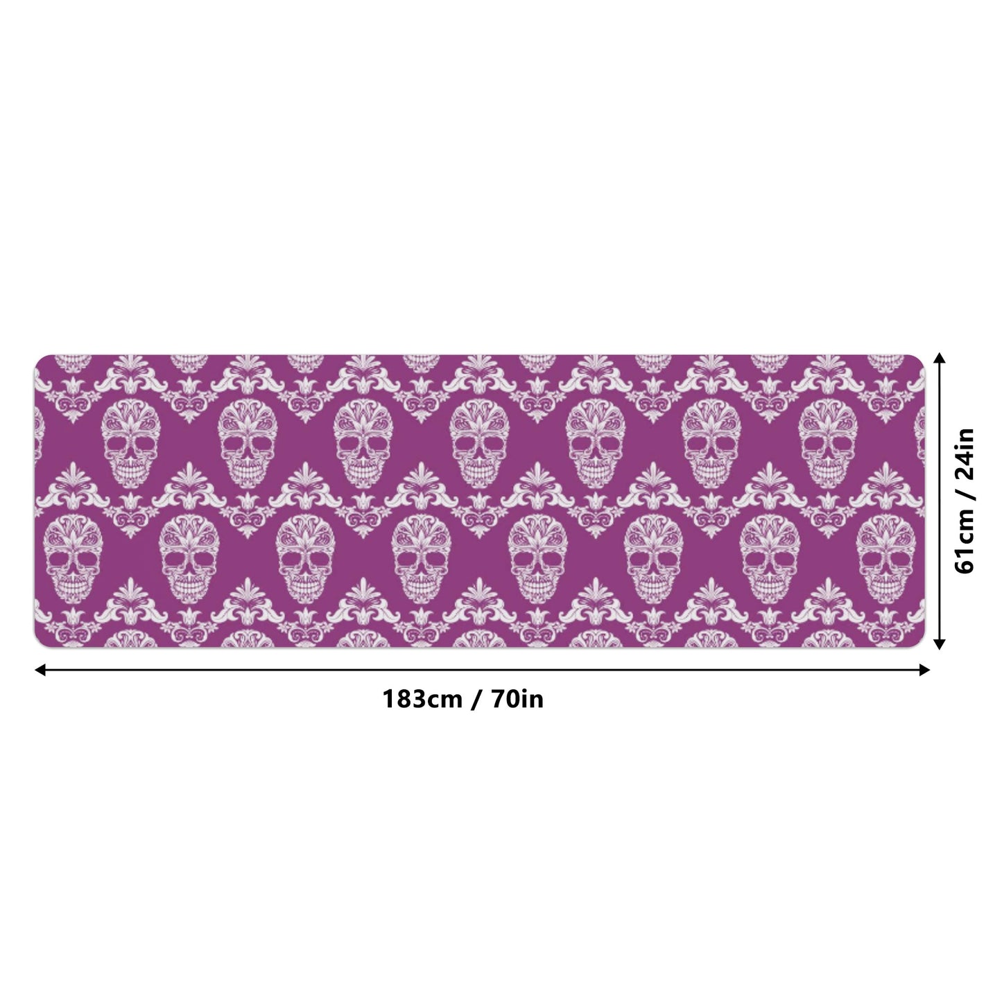 Sugar skull day of the dead Rubber Yoga Mat