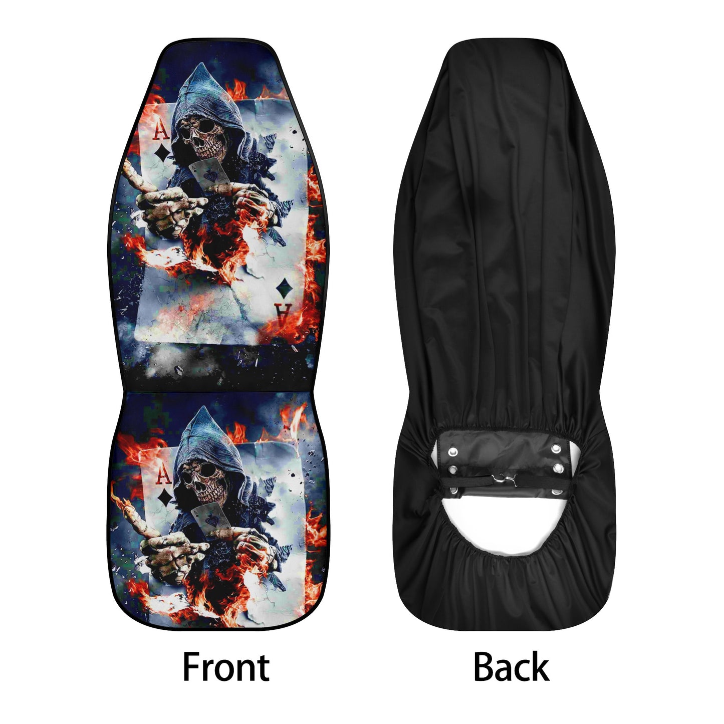 Goth car tool, goth cover cushion accessories for Cars, skull car seat protector cover, flaming skull car protector, motorcycle skull washab