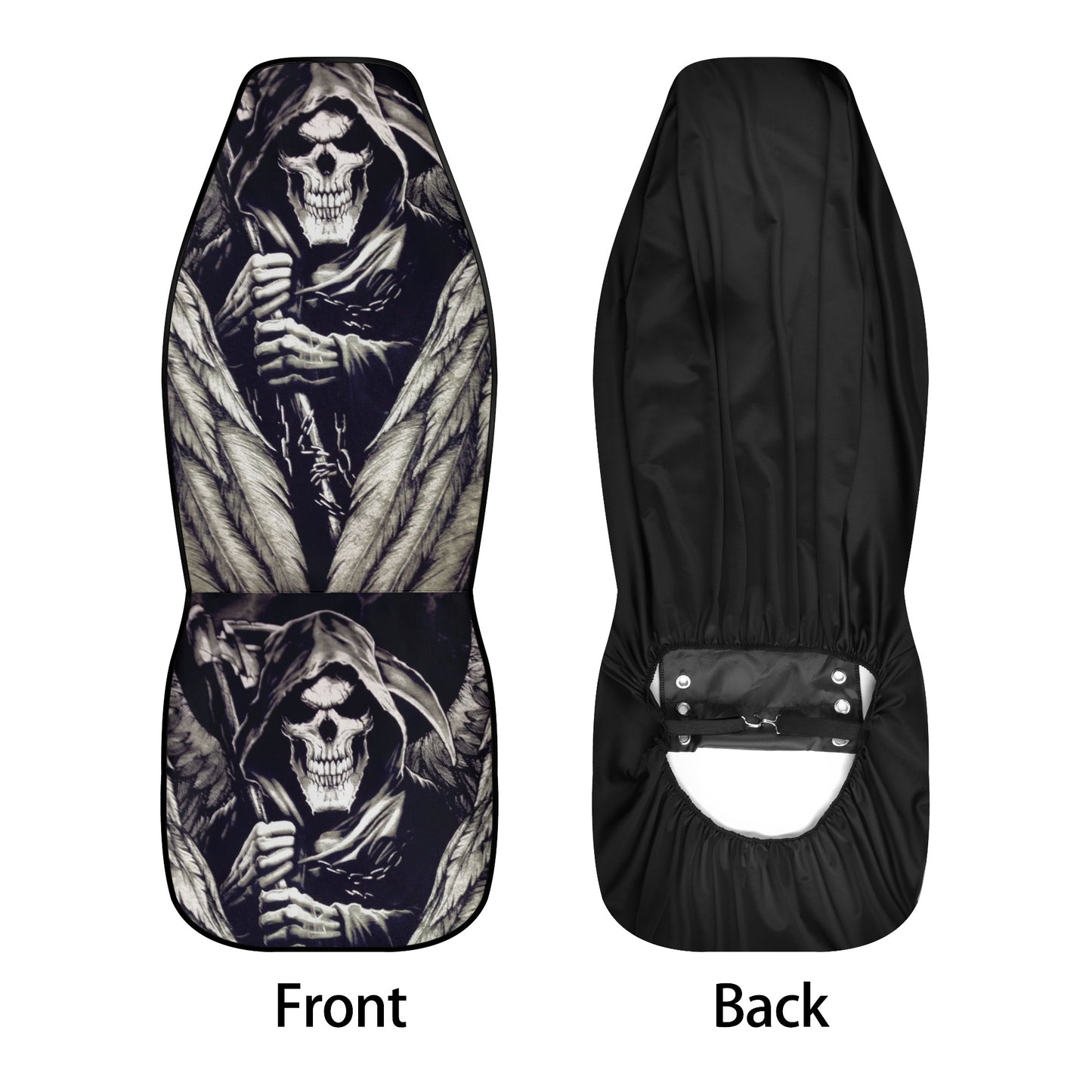 Gothic skull car seat protector, evil car tool, flame skull car tool, gothic skull seat cover for car, grim reaper washable car seat covers,