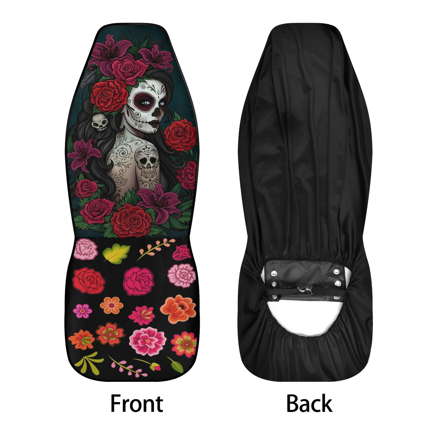 Day of the dead car floor mat, cinco de mayo skull car seat cushion cover, sugar skull car seat cushion cover, mexico car seat cover full se