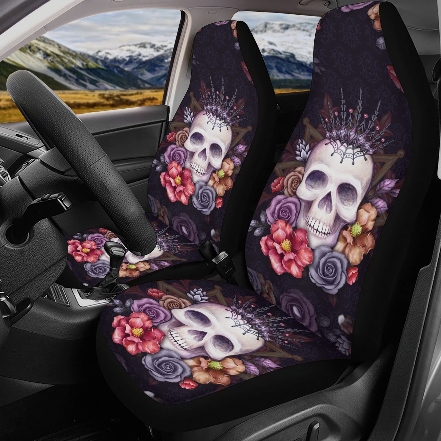 Grim reaper car rug, skeleton rug mat for car, flaming skull seat cover for truck, skull in fire car seat cover full set, biker skull car protector, biker skull seat cover for truck, skull mat for vehicles, skeleton rug mat for car, christmas skull c