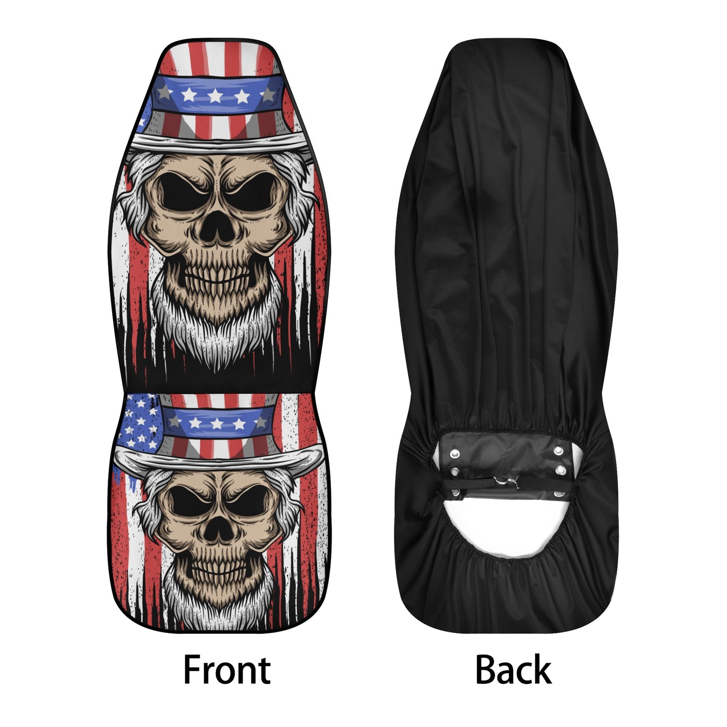 Horror front and back car seat covers, skull car floor mat, christmas skull mat for vehicles, halloween car mat flooring, grim reaper seat c