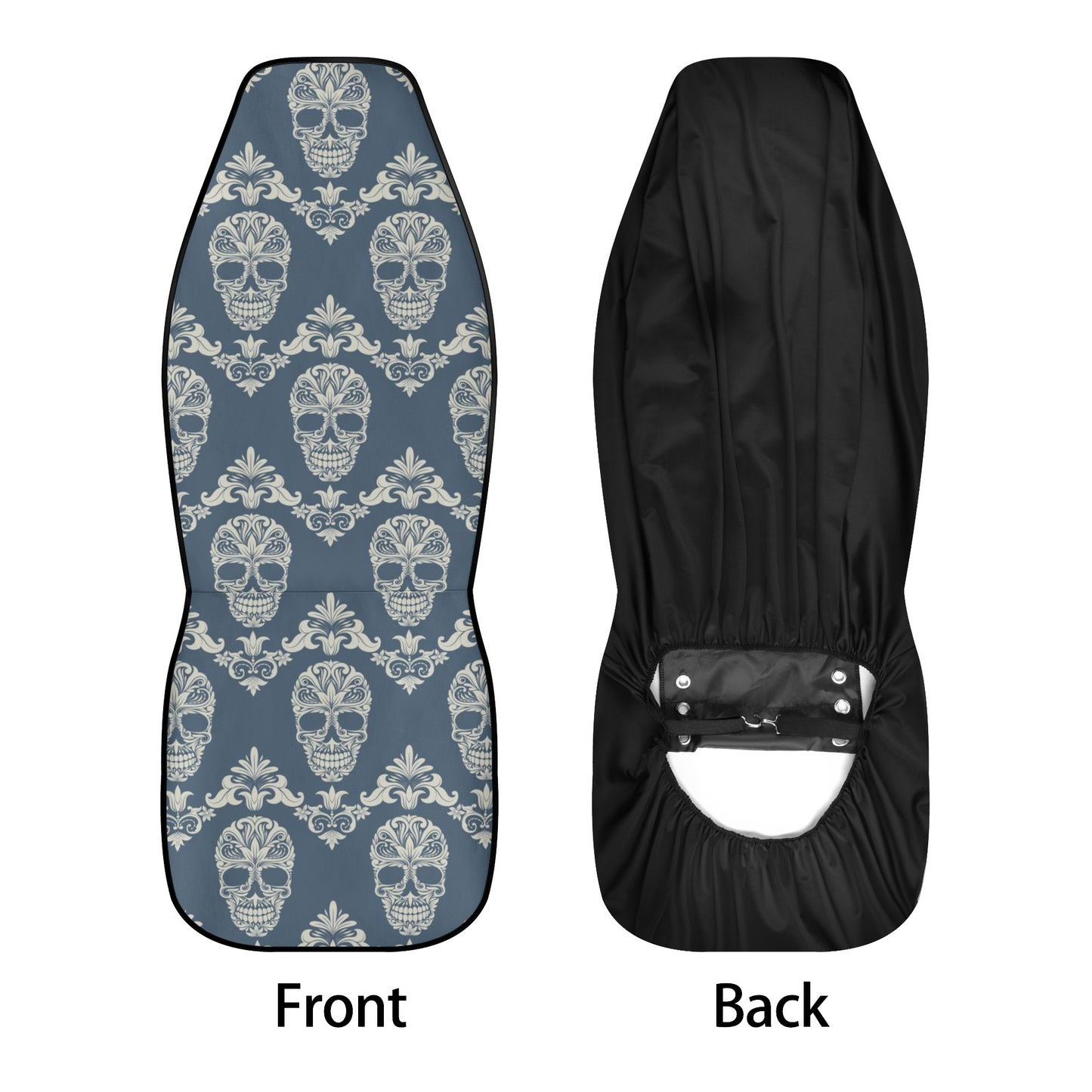 Dia de los muertos skull mat for vehicles, sugar skull car tool, candy skull seat cover for car, calaveras skull front and back car seat cov