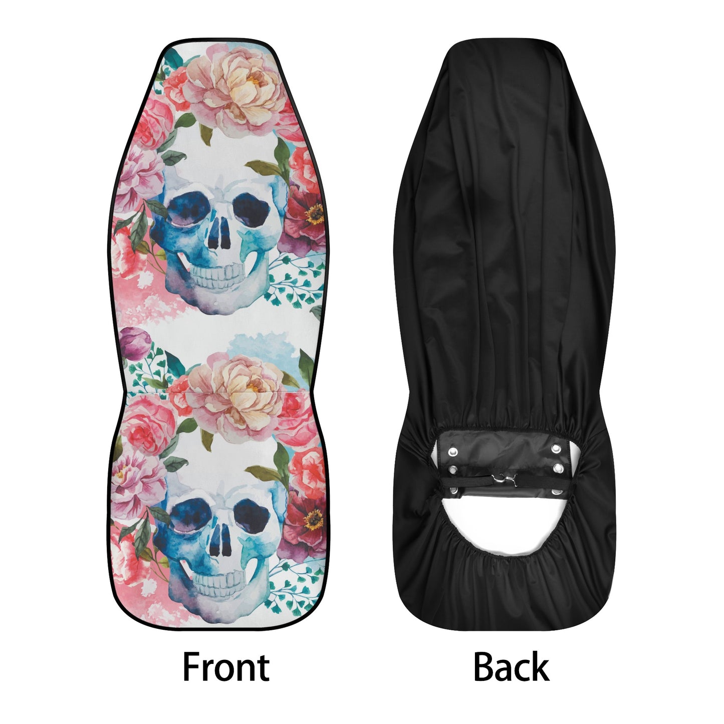Car Seat Cover SetSugar skull girl seat cover for car, sugar skull seat cover for truck, dia de los muertos skull slip-on seat covers, cinco de mayo skull rug
