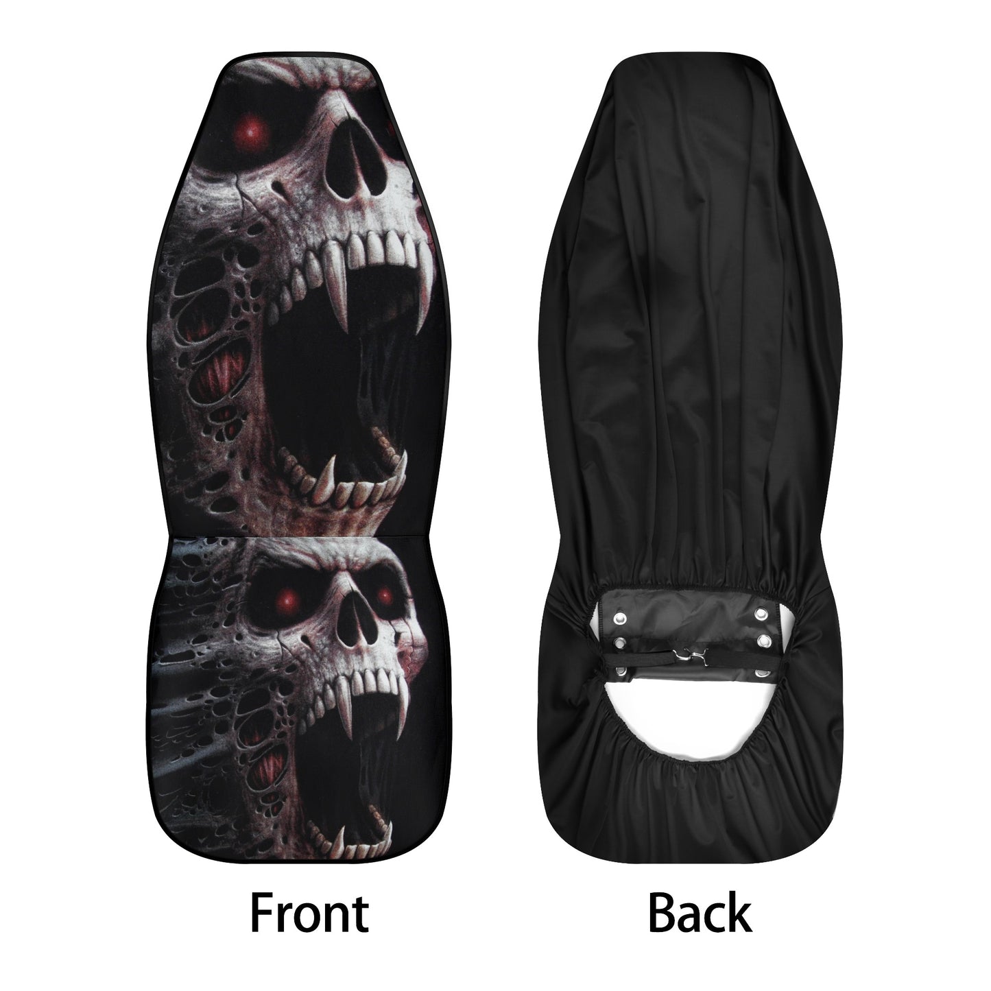 Skull in fire car seat cushion cover, punisher skull car seat cushion cover, death skull floor mat for car, goth car seat , skull seat cover