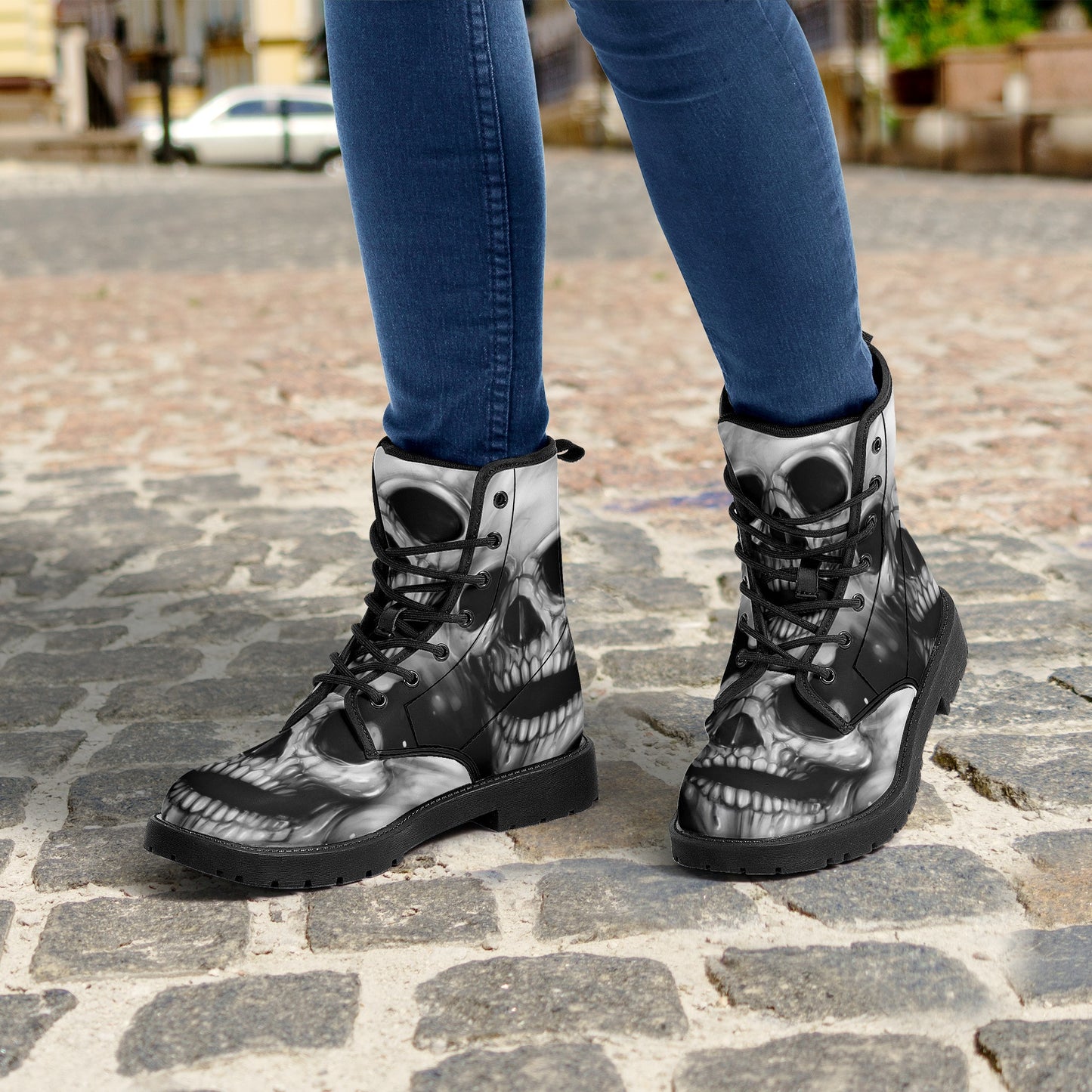 Gothic skull boots, sugar skull boots, Halloween skeleton boots, grim reaper boots