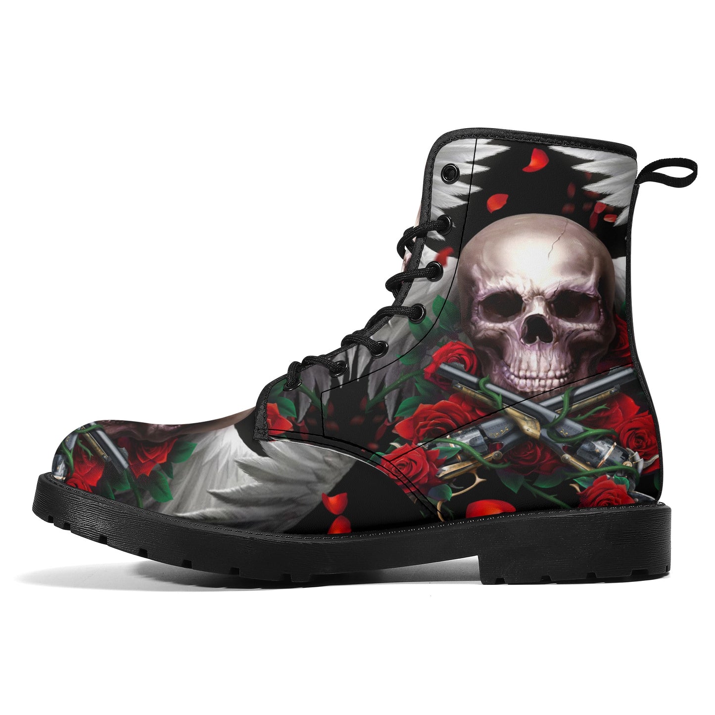 Gothic skull boots, sugar skull boots, Halloween skeleton boots, grim reaper boots