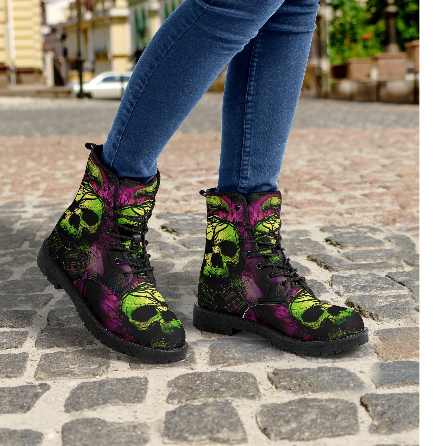 Gothic skull boots, sugar skull boots, Halloween skeleton boots, grim reaper boots