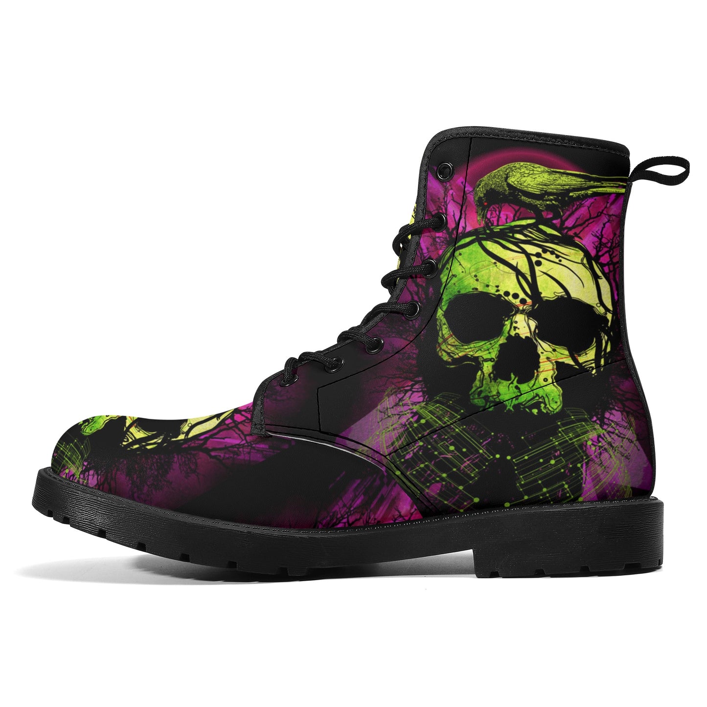 Gothic skull boots, sugar skull boots, Halloween skeleton boots, grim reaper boots