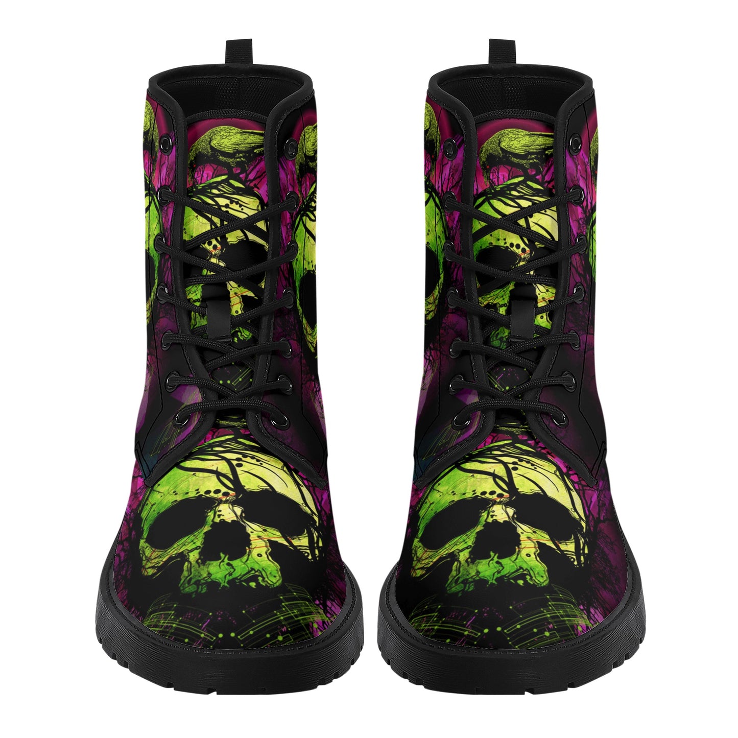 Gothic skull boots, sugar skull boots, Halloween skeleton boots, grim reaper boots