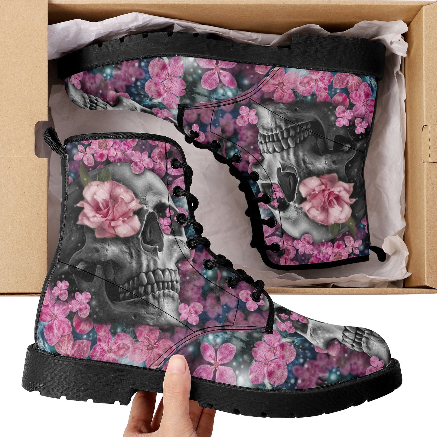 Gothic skull boots, sugar skull boots, Halloween skeleton boots, grim reaper boots