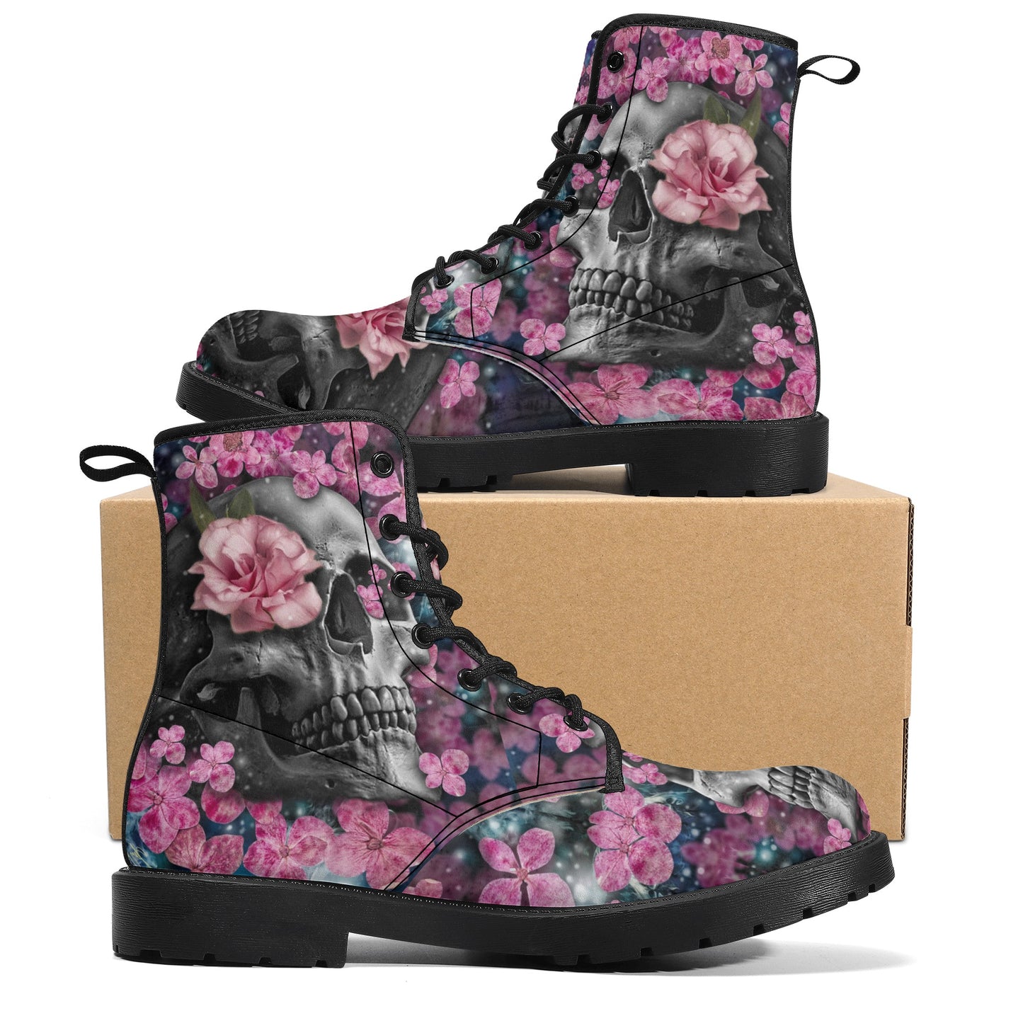 Gothic skull boots, sugar skull boots, Halloween skeleton boots, grim reaper boots