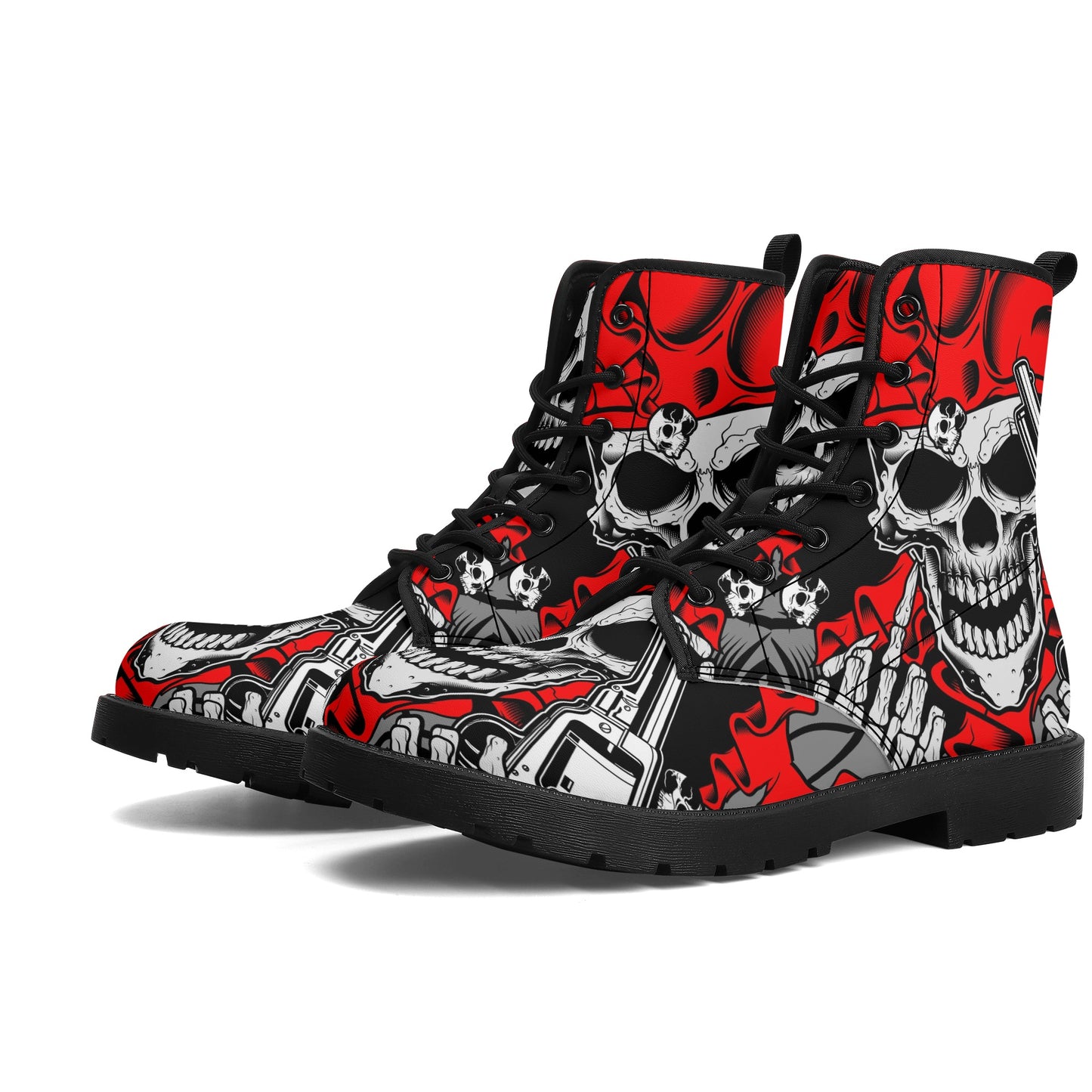 Gothic skull boots, sugar skull boots, Halloween skeleton boots, grim reaper boots