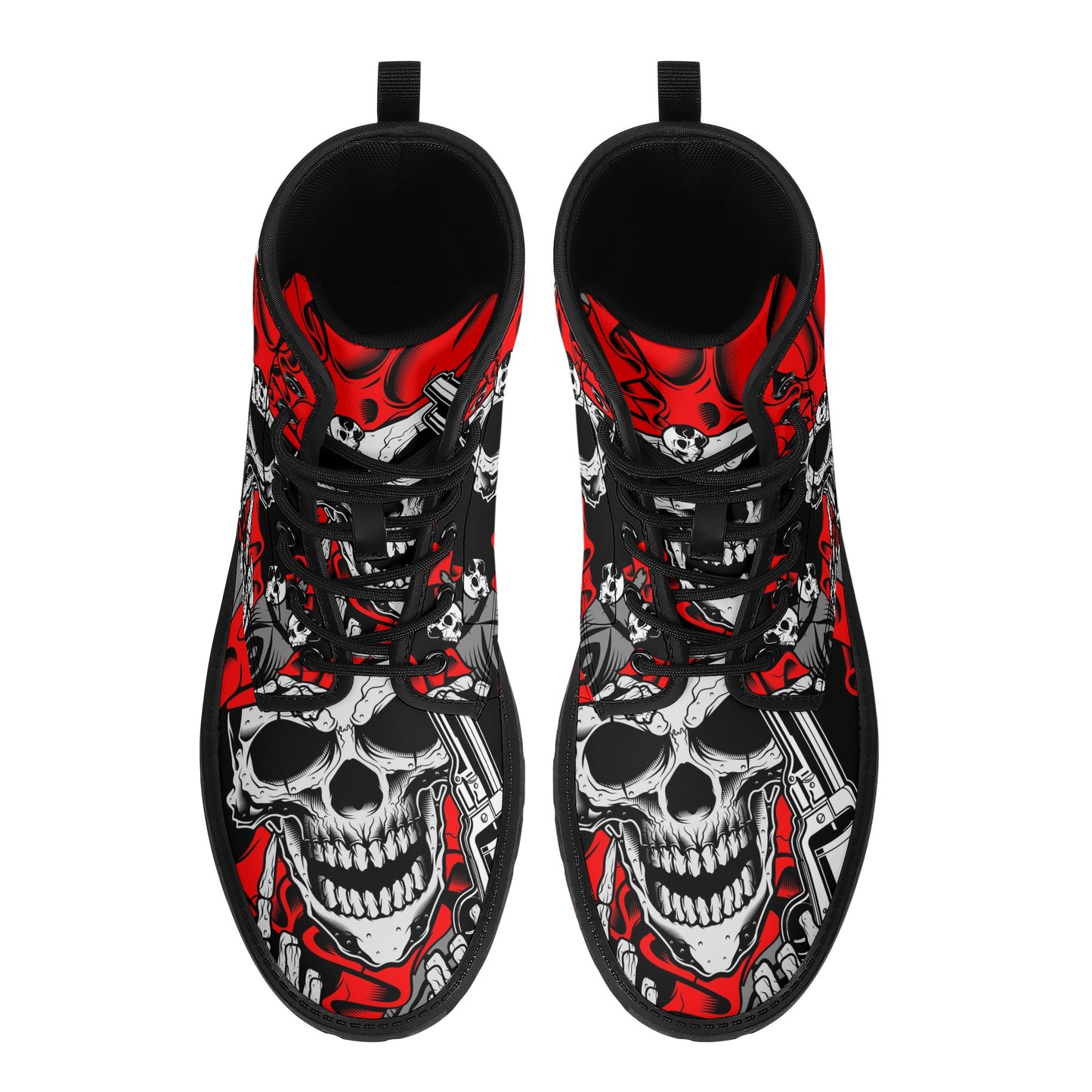 Gothic skull boots, sugar skull boots, Halloween skeleton boots, grim reaper boots