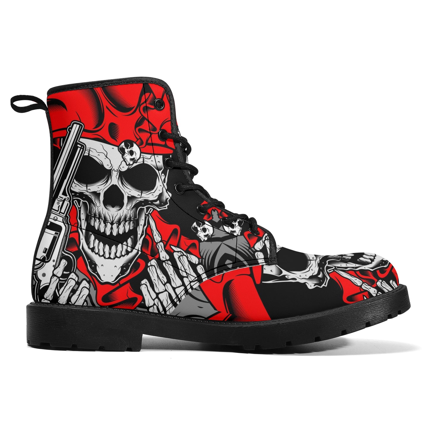 Gothic skull boots, sugar skull boots, Halloween skeleton boots, grim reaper boots