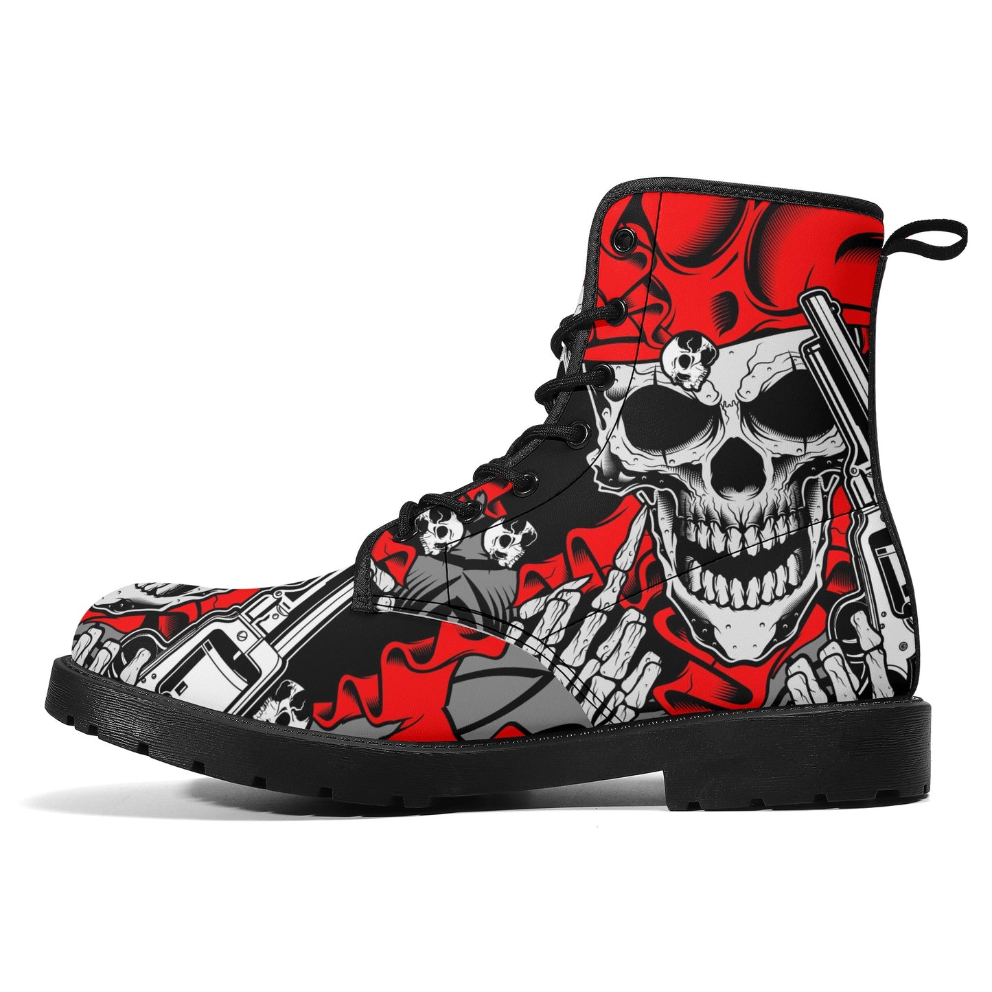 Gothic skull boots, sugar skull boots, Halloween skeleton boots, grim reaper boots