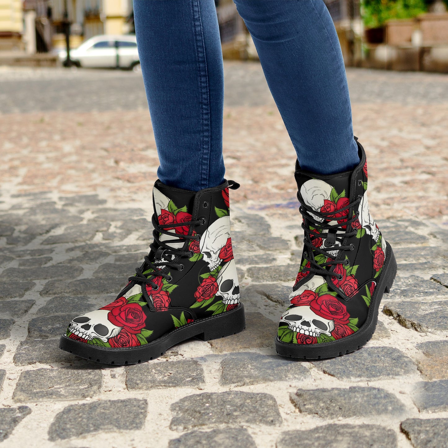 Gothic skull boots, sugar skull boots, Halloween skeleton boots, grim reaper boots