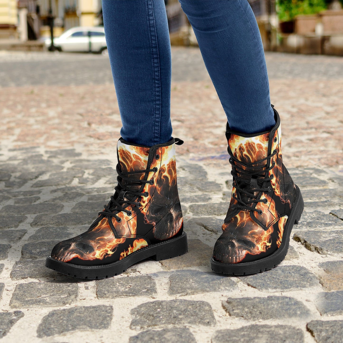 Skull boots, sugar skull boots, candy skull Halloween boots