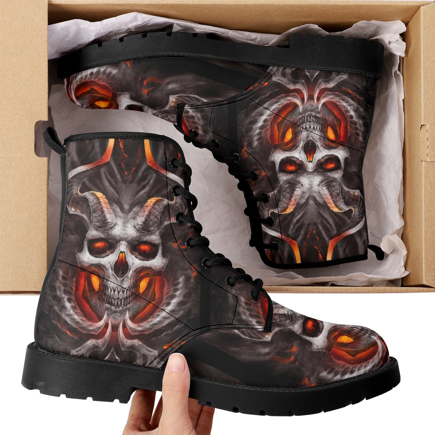 Skull boots, sugar skull boots, candy skull Halloween boots