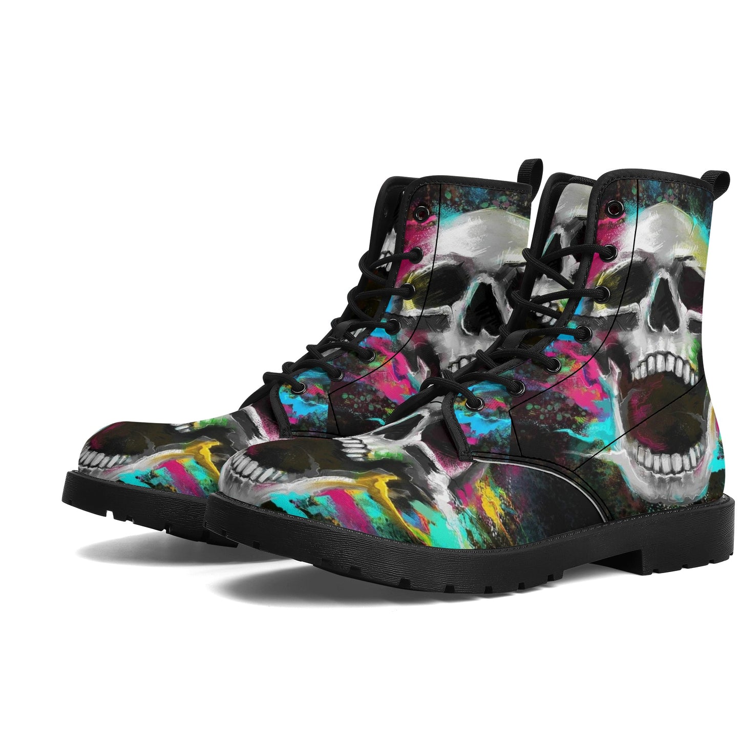 Skull boots, sugar skull boots, candy skull Halloween boots