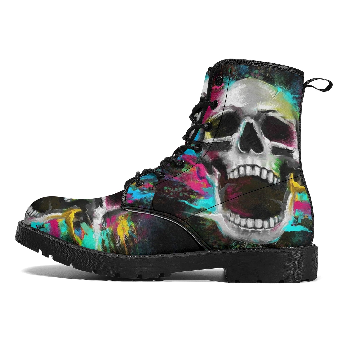 Skull boots, sugar skull boots, candy skull Halloween boots