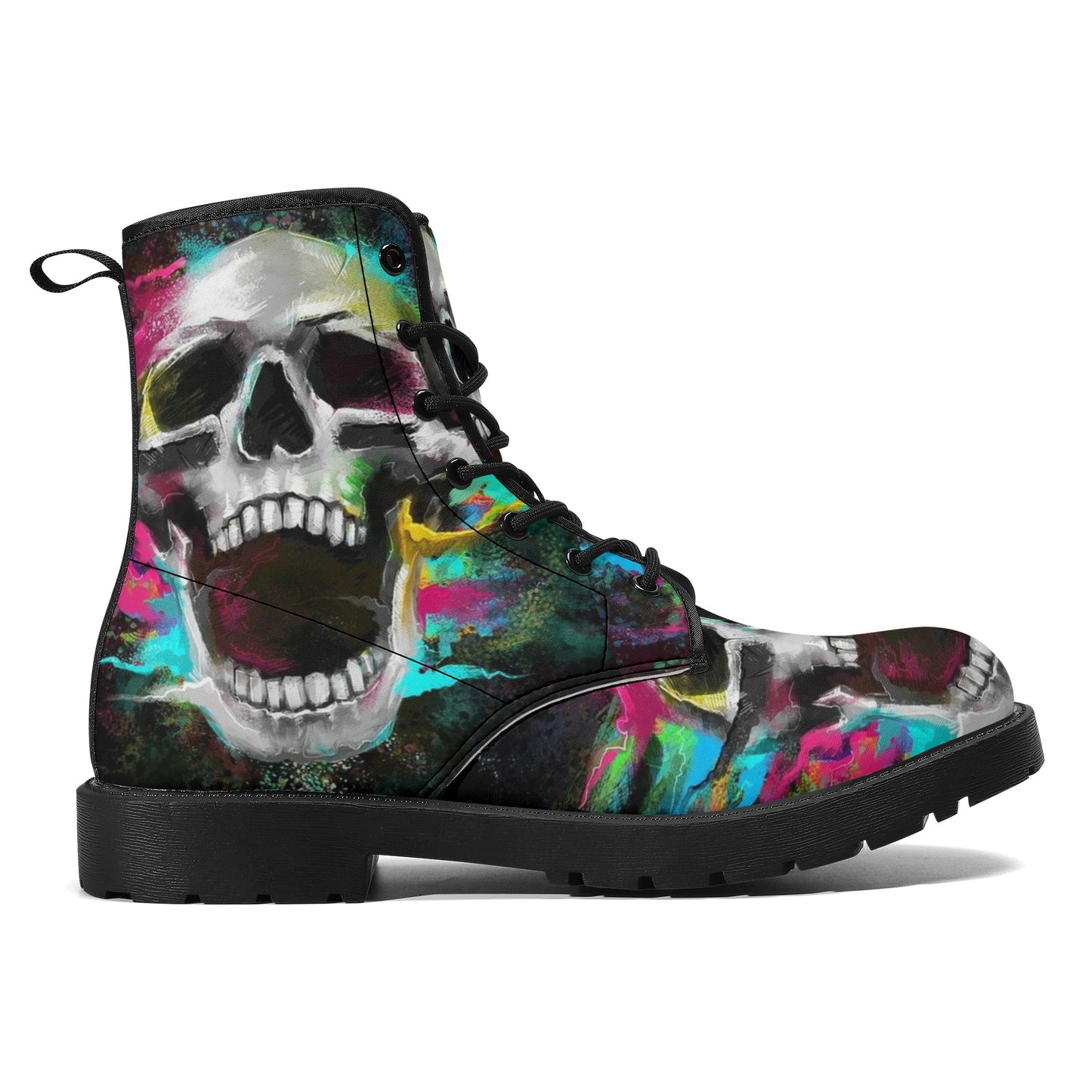 Skull boots, sugar skull boots, candy skull Halloween boots