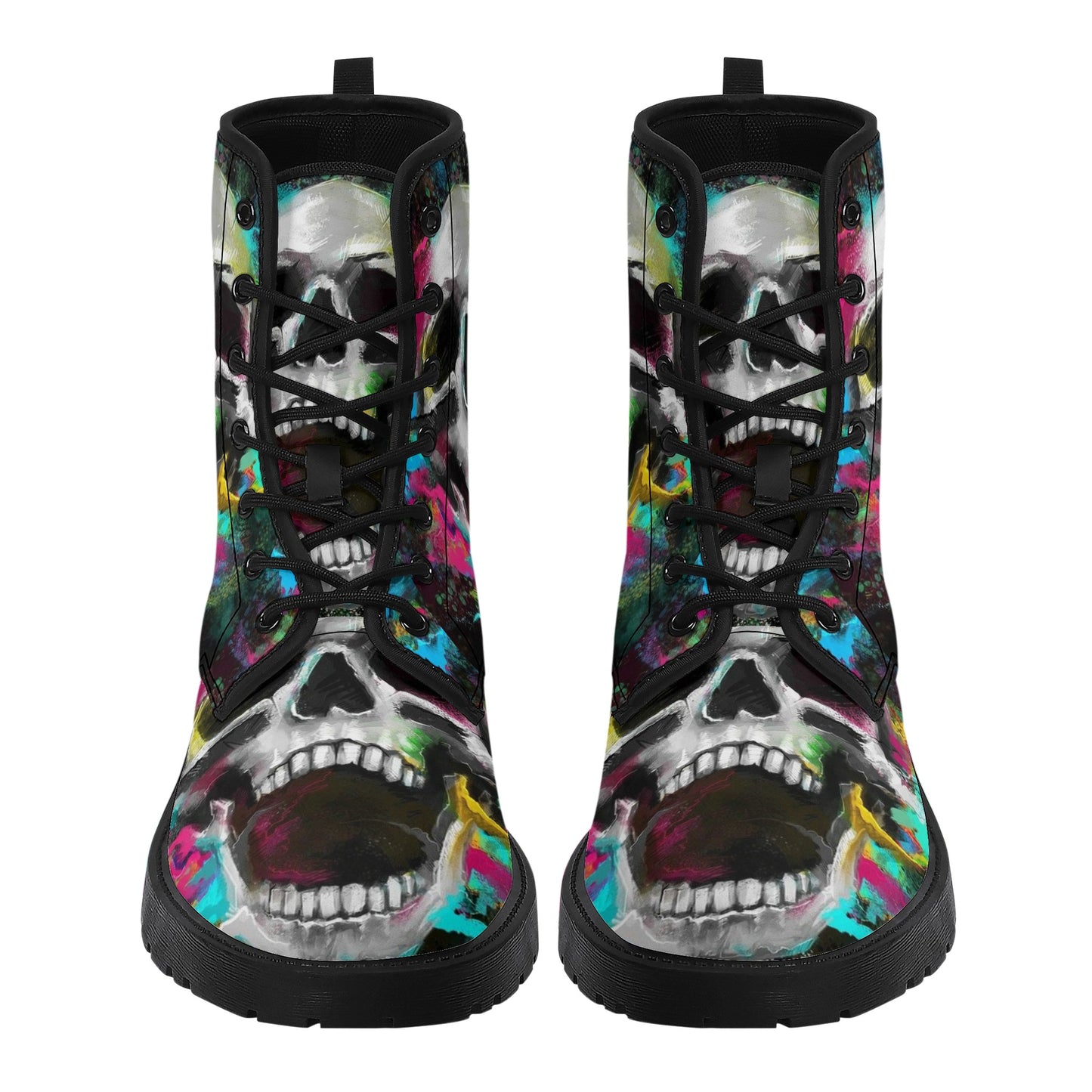 Skull boots, sugar skull boots, candy skull Halloween boots