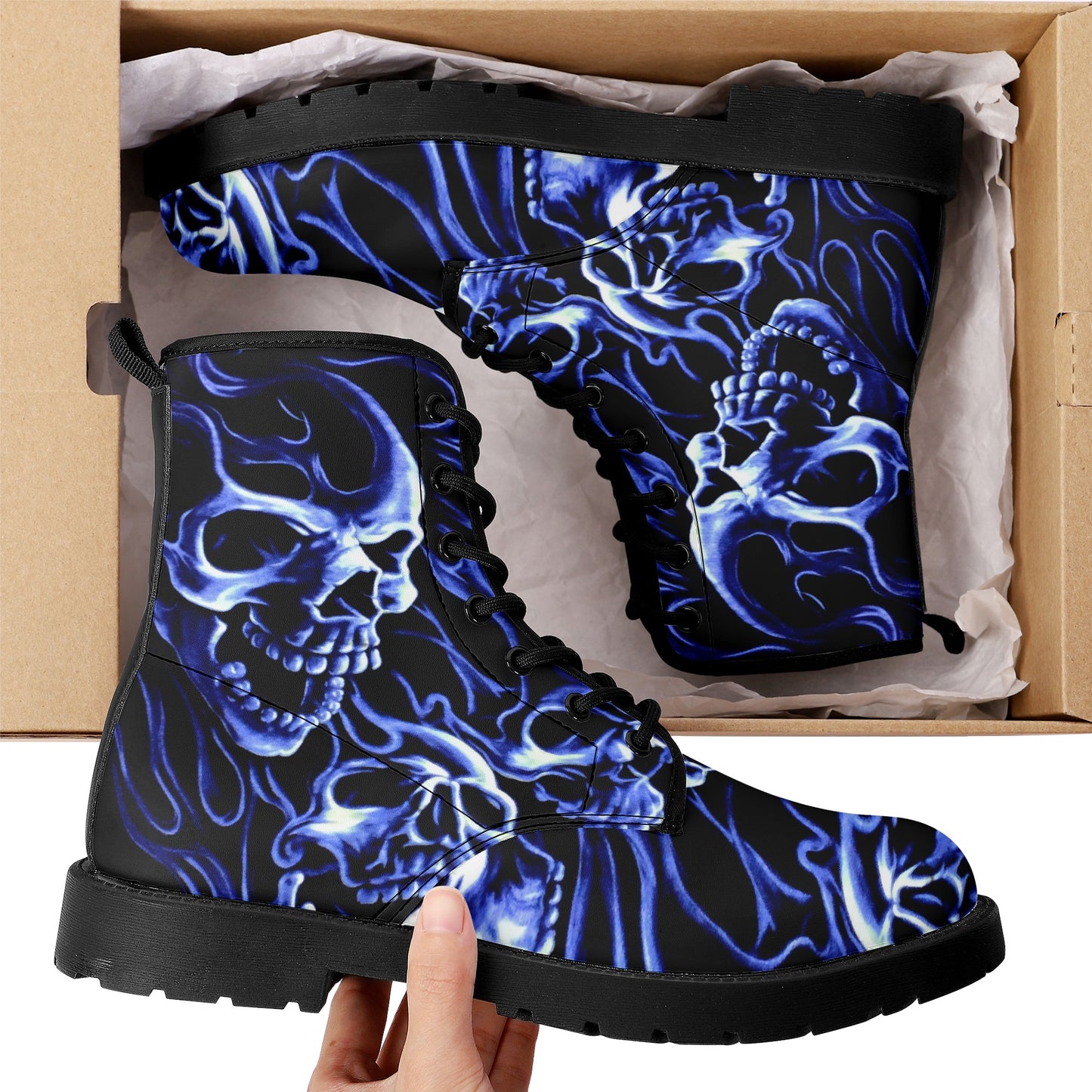 Skull boots, sugar skull boots, candy skull Halloween boots