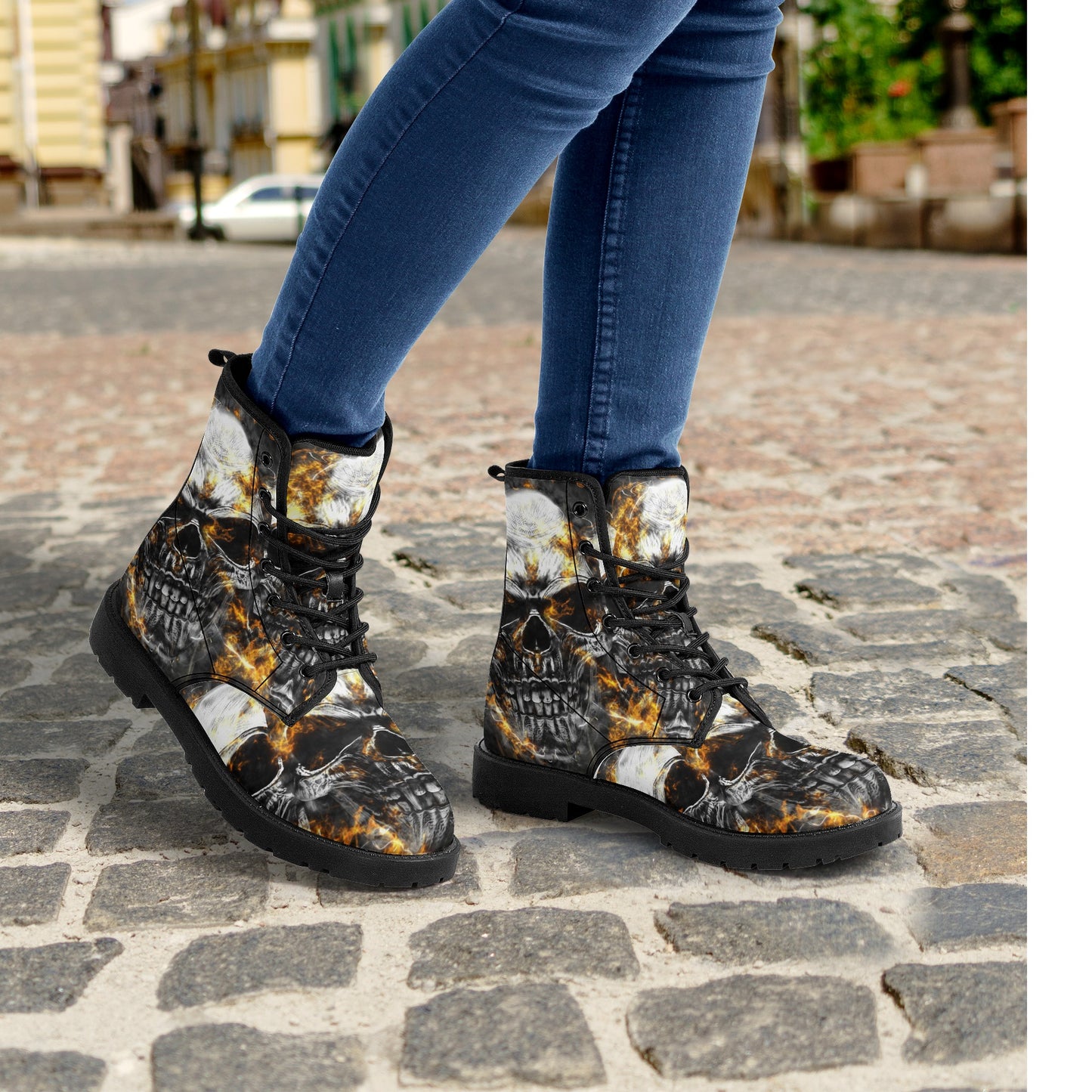Skull boots, sugar skull boots, candy skull Halloween boots