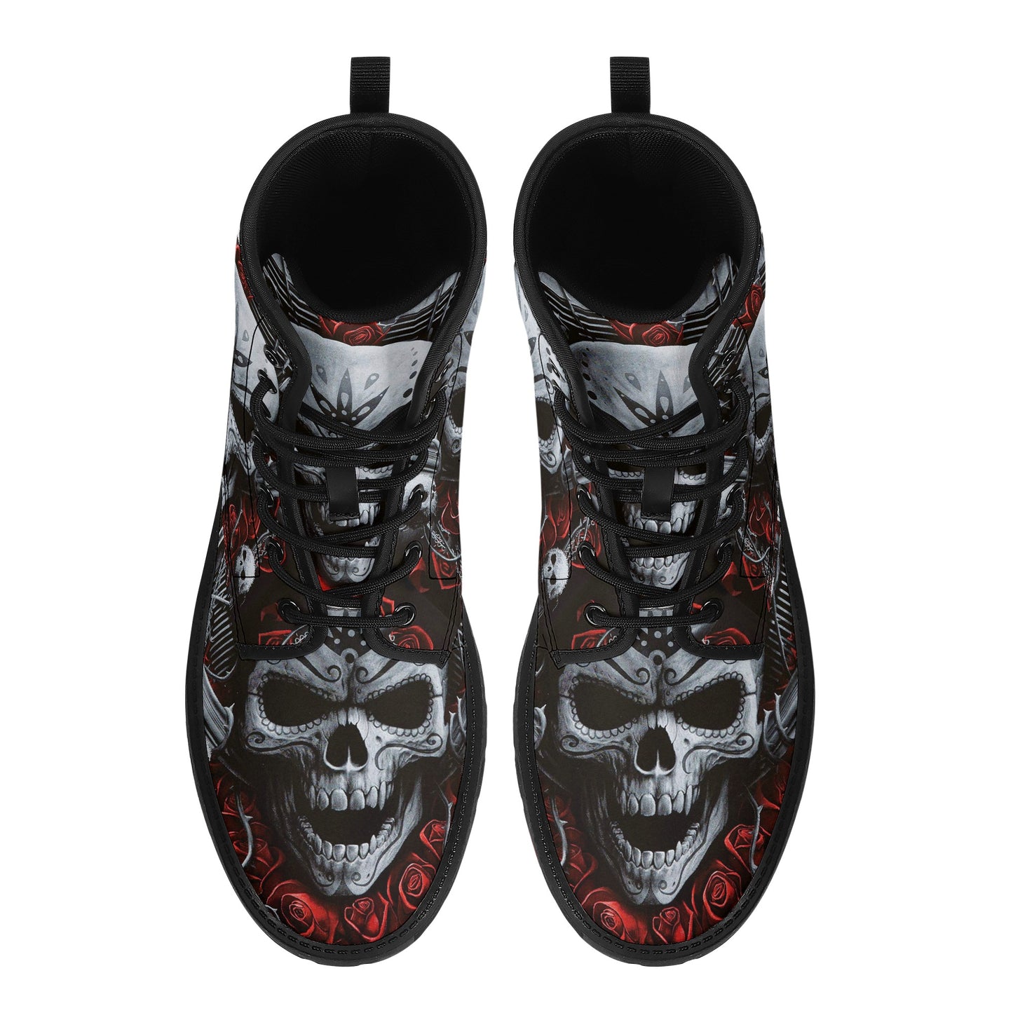 Skull boots, sugar skull boots, candy skull Halloween boots