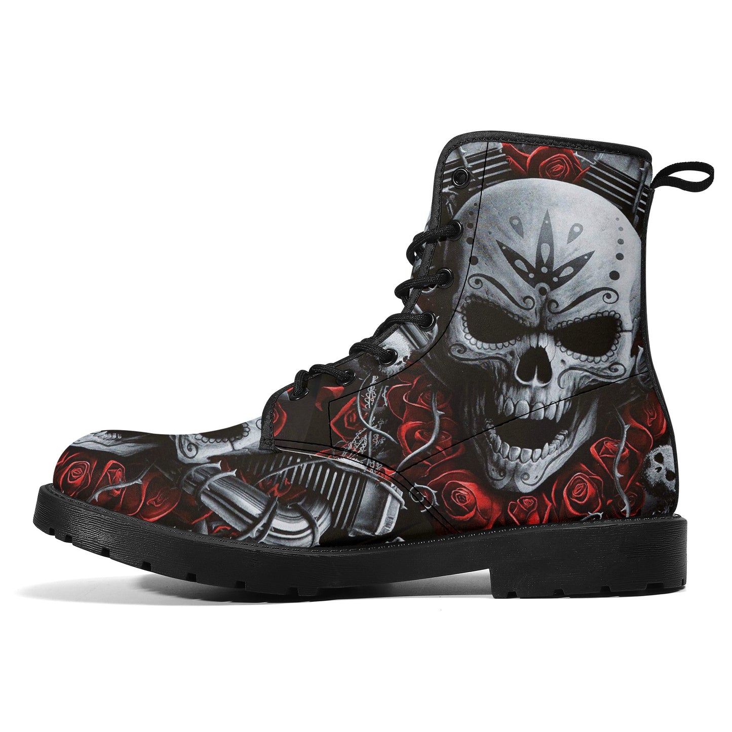 Skull boots, sugar skull boots, candy skull Halloween boots
