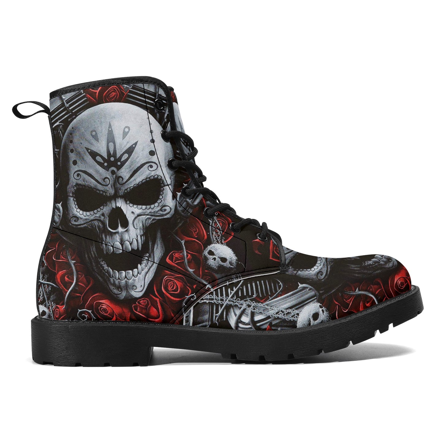 Skull boots, sugar skull boots, candy skull Halloween boots