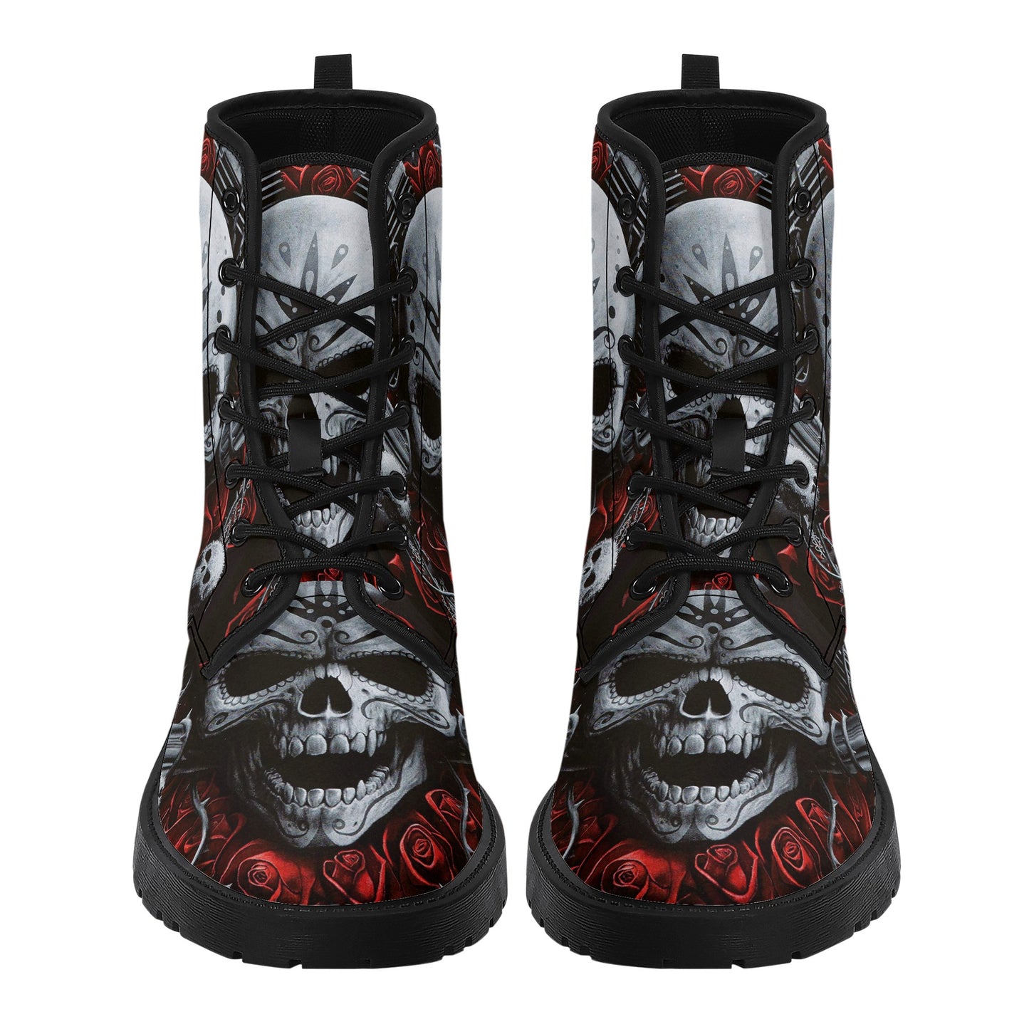 Skull boots, sugar skull boots, candy skull Halloween boots
