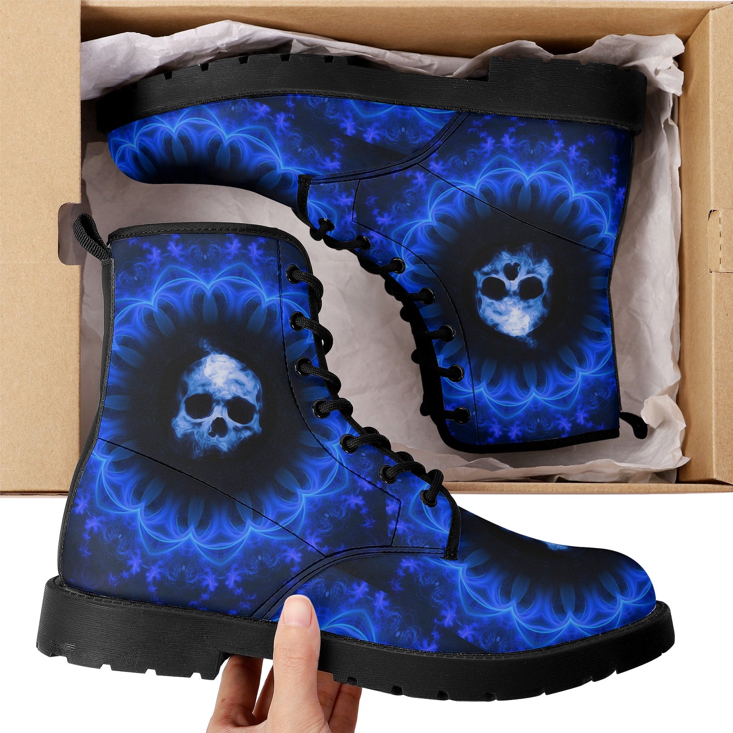 Skull boots, sugar skull boots, candy skull Halloween boots