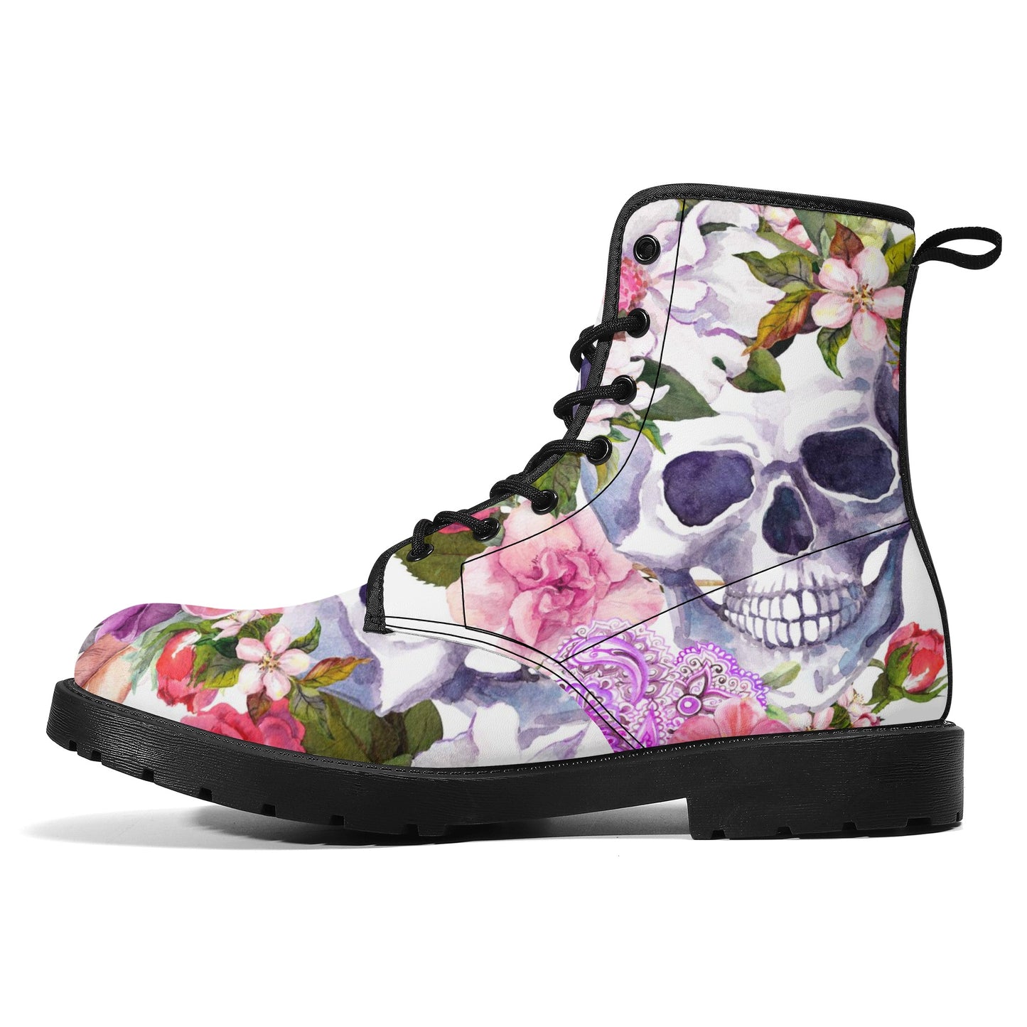 Skull boots, sugar skull boots, candy skull Halloween boots