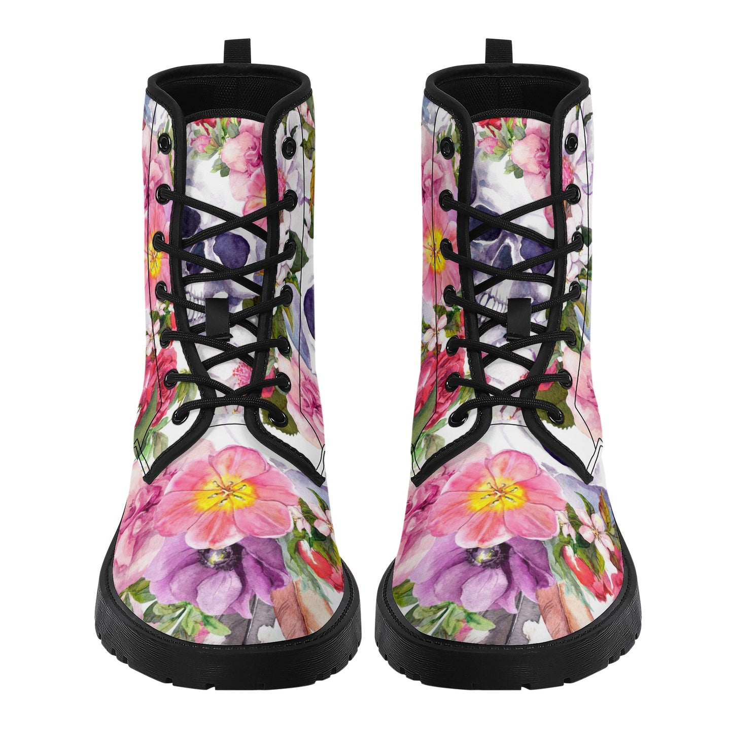 Skull boots, sugar skull boots, candy skull Halloween boots