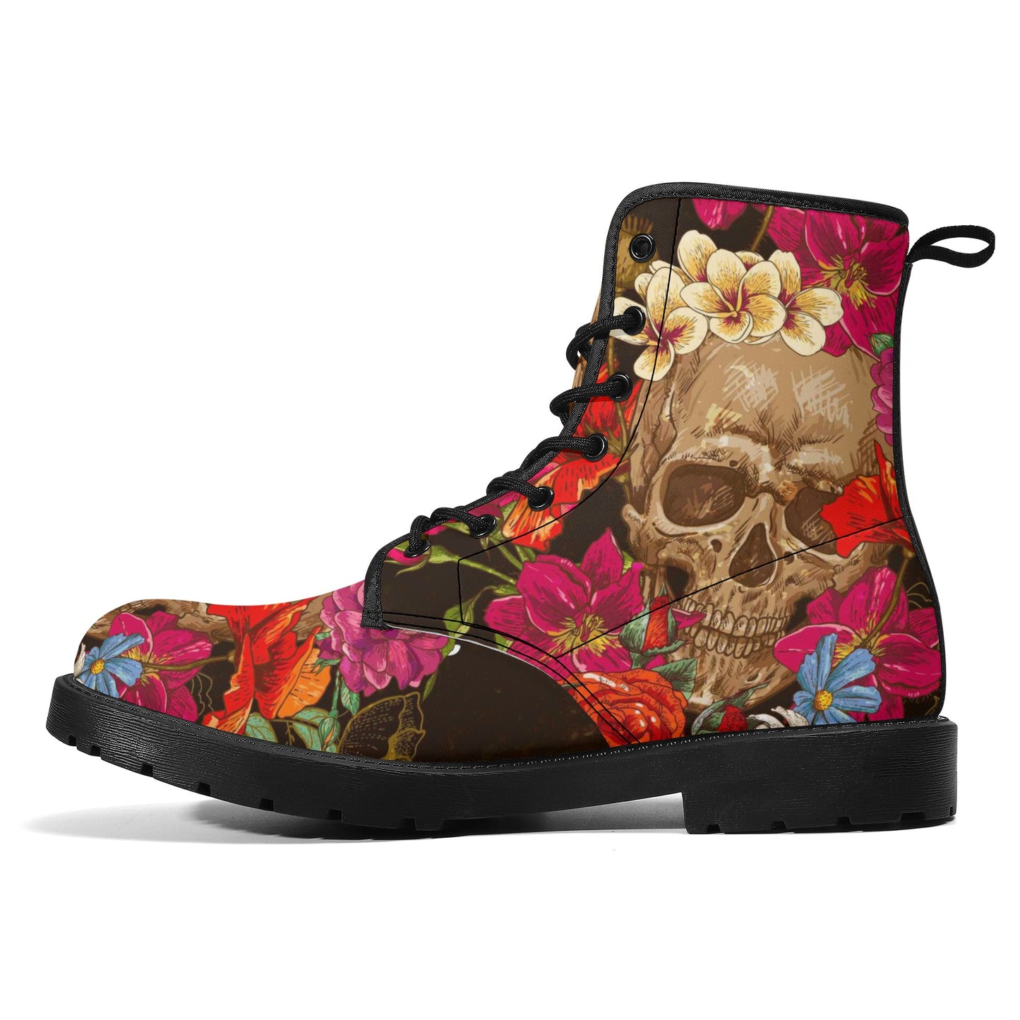 Skull boots, sugar skull boots, candy skull Halloween boots