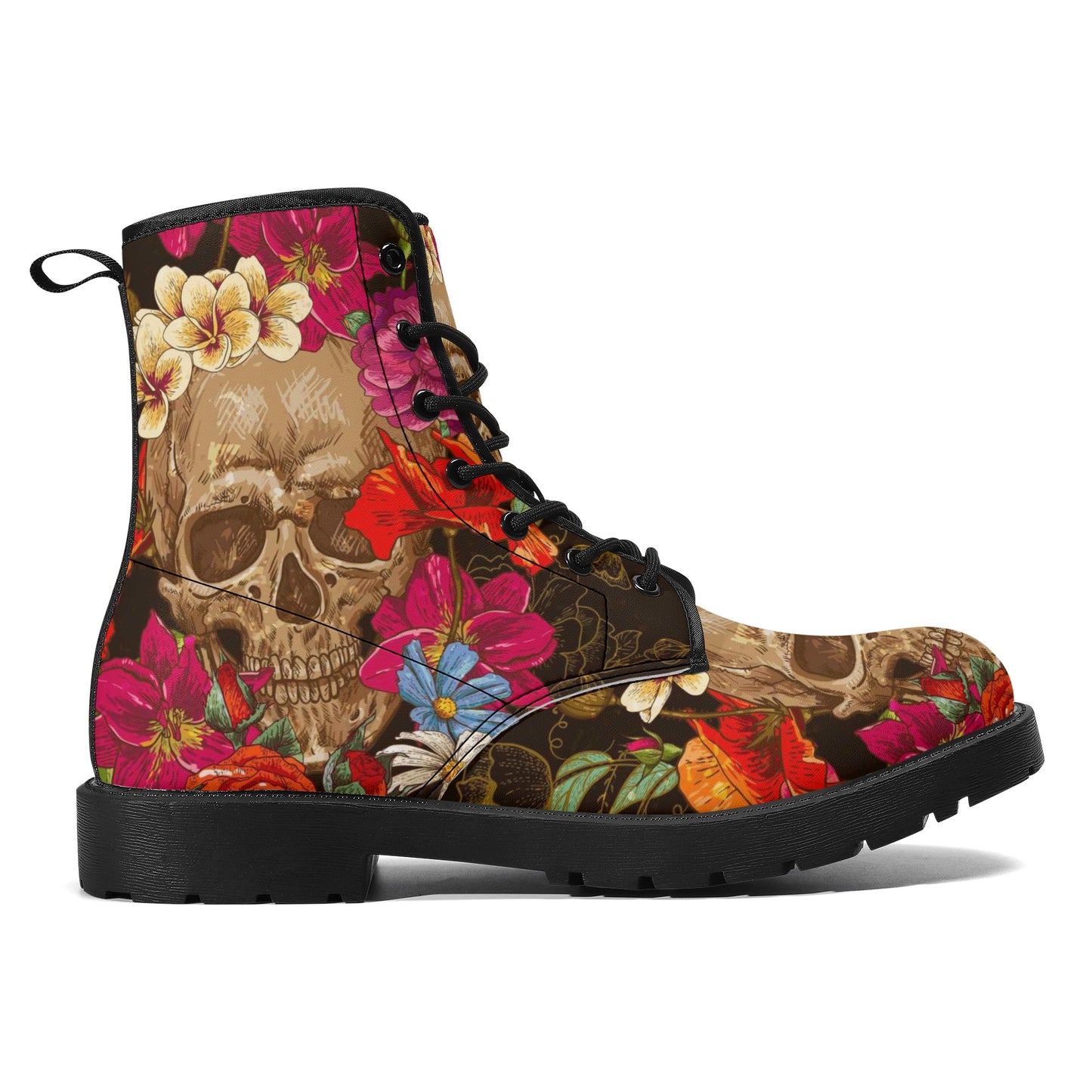 Skull boots, sugar skull boots, candy skull Halloween boots