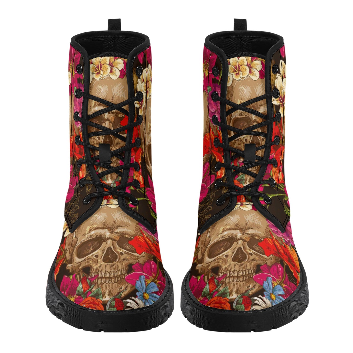 Skull boots, sugar skull boots, candy skull Halloween boots